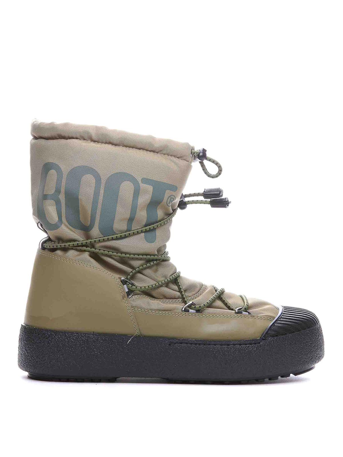 Shop Moon Boot Mtrack Polar Army Booties In Green