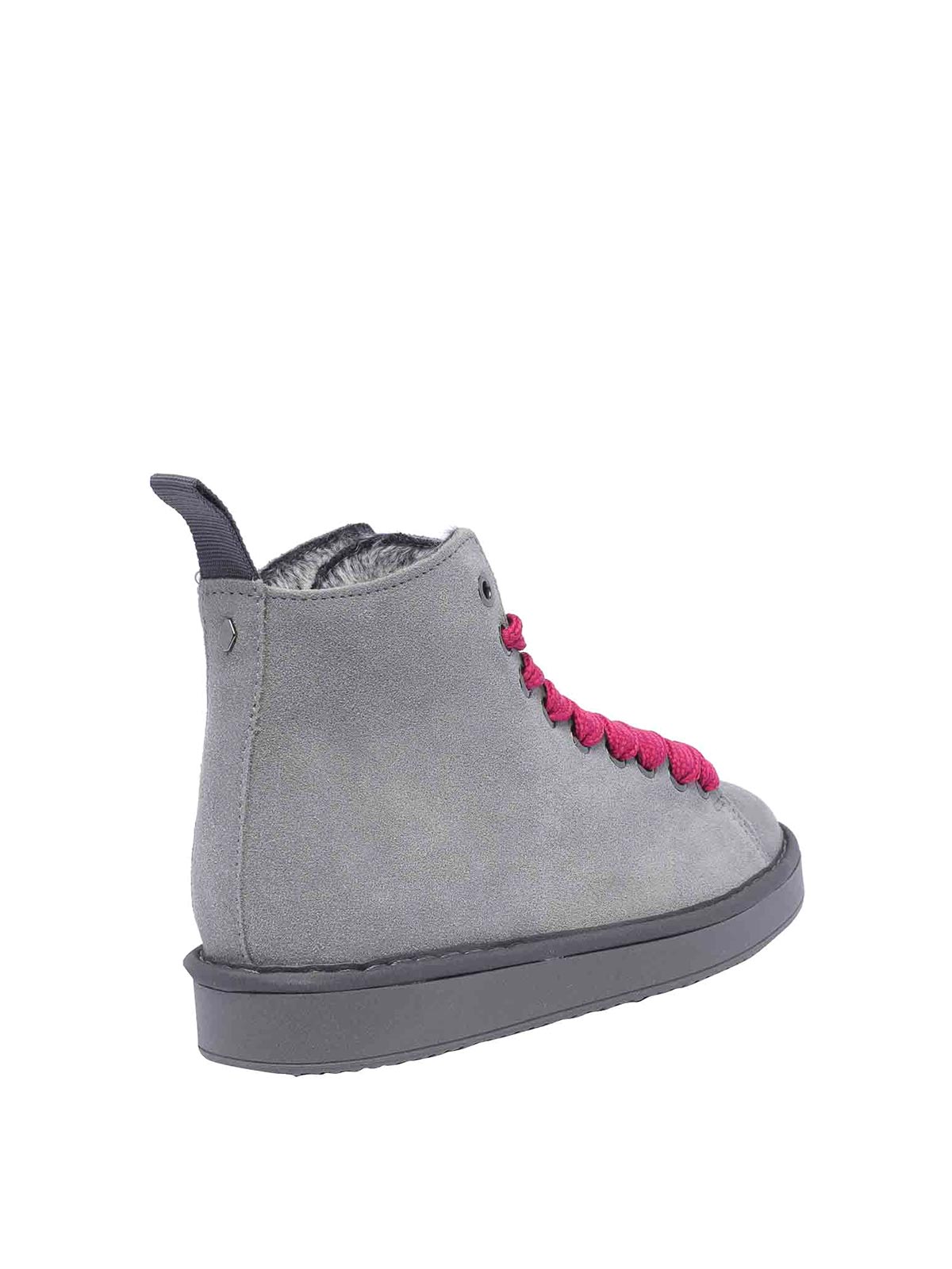 Shop Pànchic Laced Up Shoes In Grey