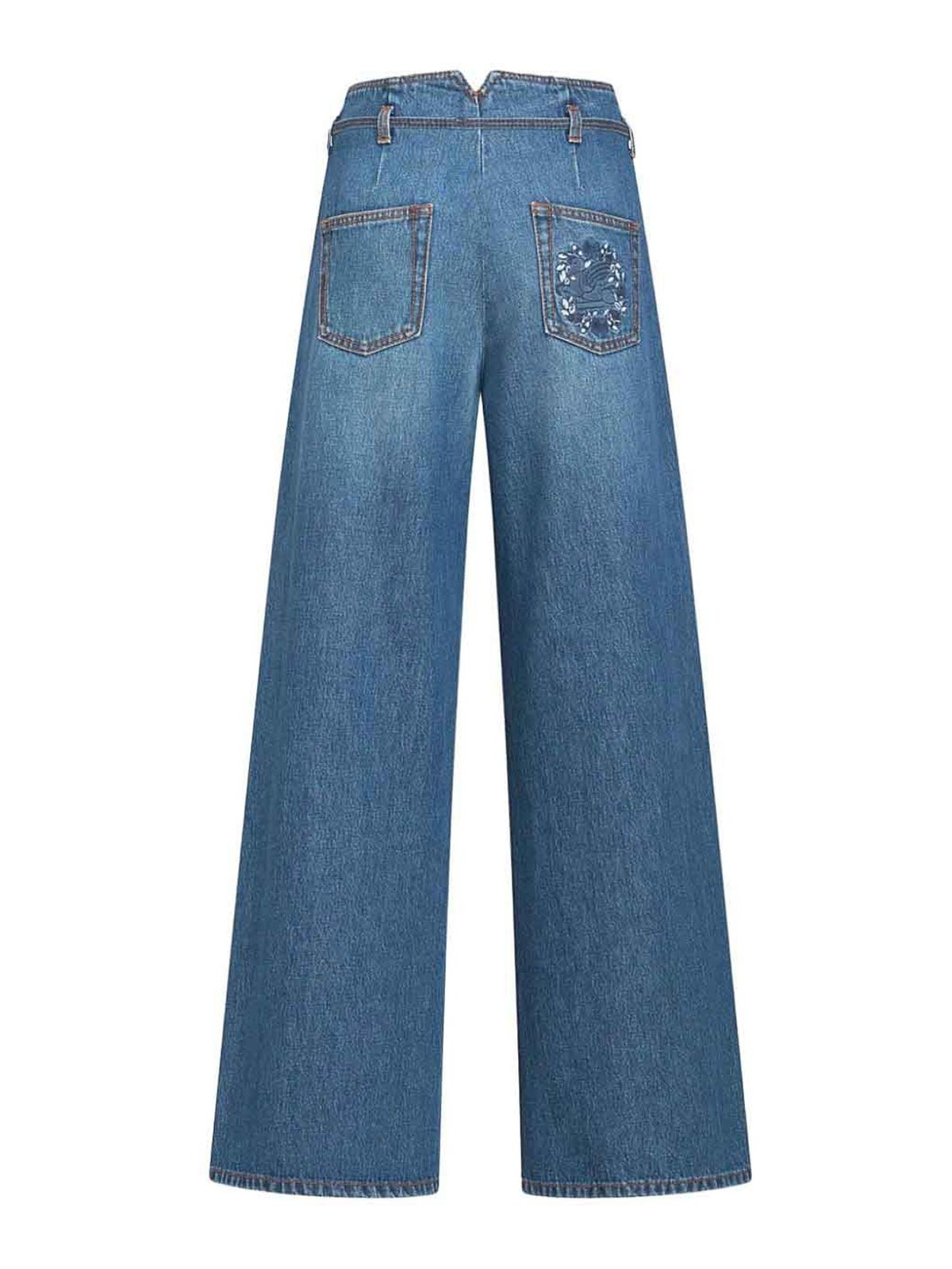 Shop Etro High Waisted Jeans In Azul