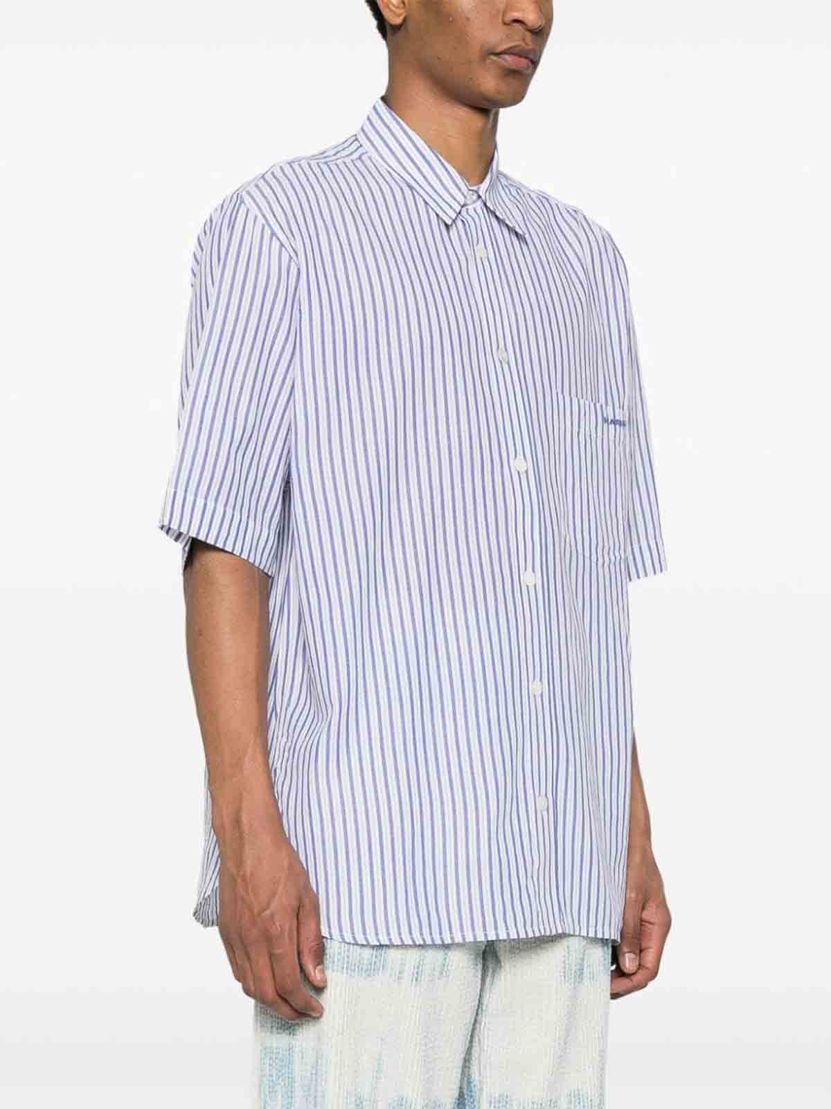Shop Isabel Marant Striped Shirt In Light Blue