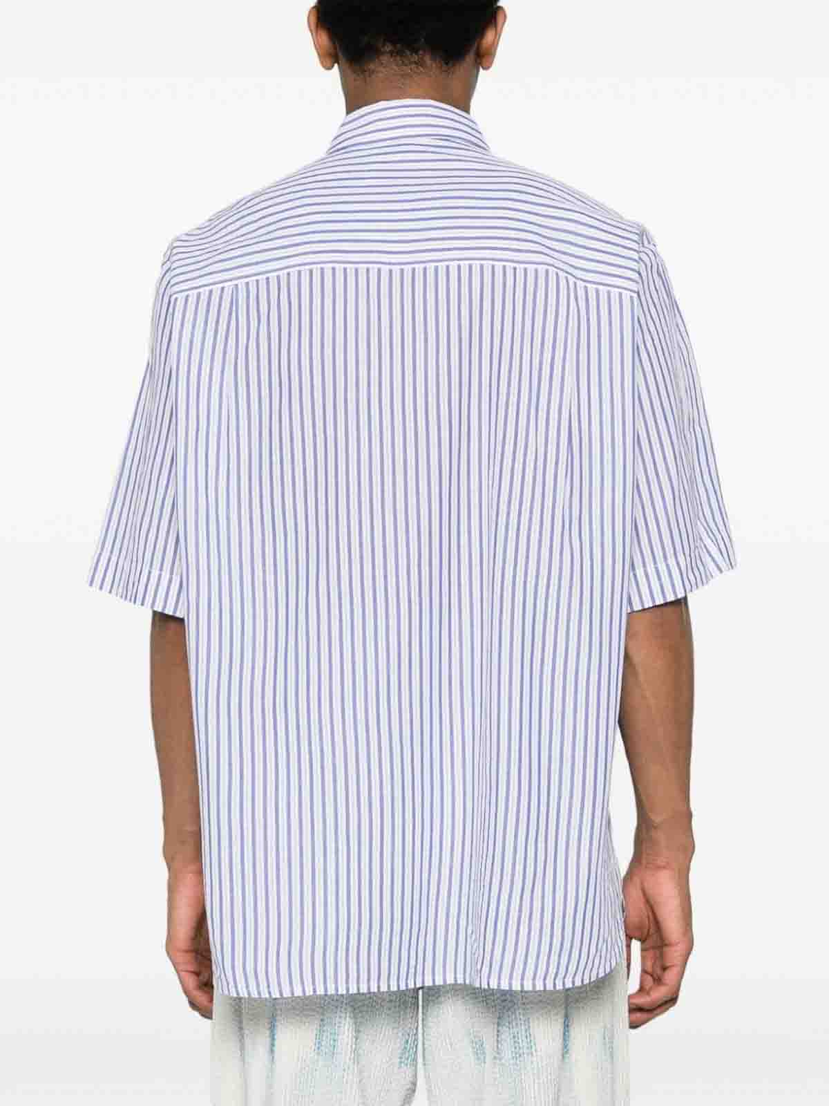 Shop Isabel Marant Striped Shirt In Light Blue