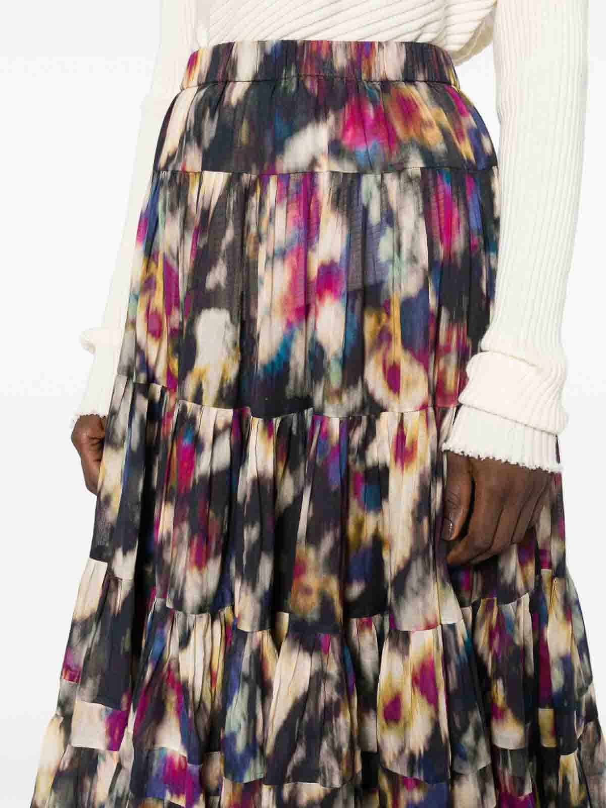 【極美品】ISABEL MARANT ÉTOILE ティアードスカート ひざ丈 極美品】ISABEL MARANT ÉTOILE ティアードスカート ひざ丈 極美