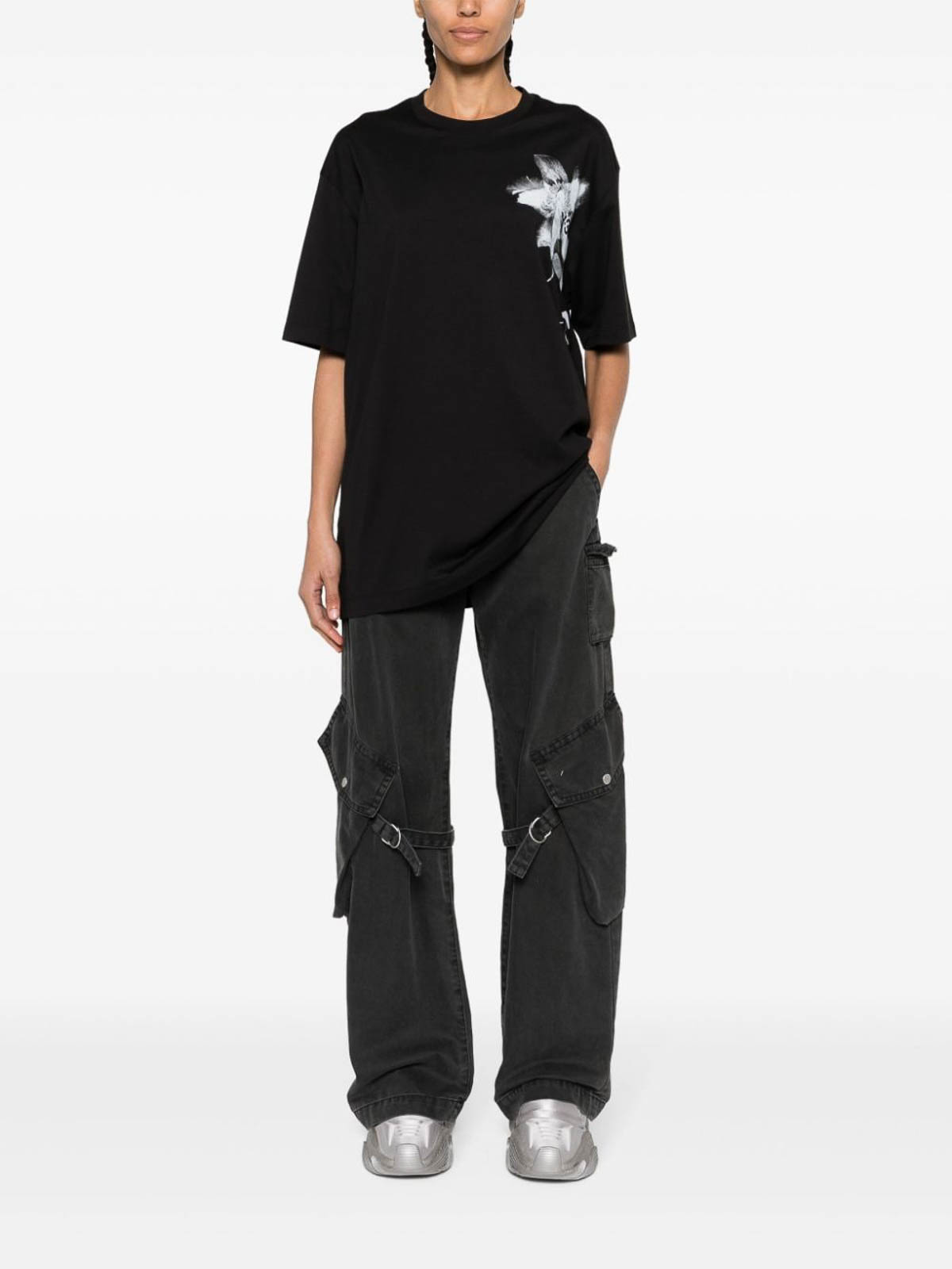 Shop Y-3 T-shirt With Print In Black