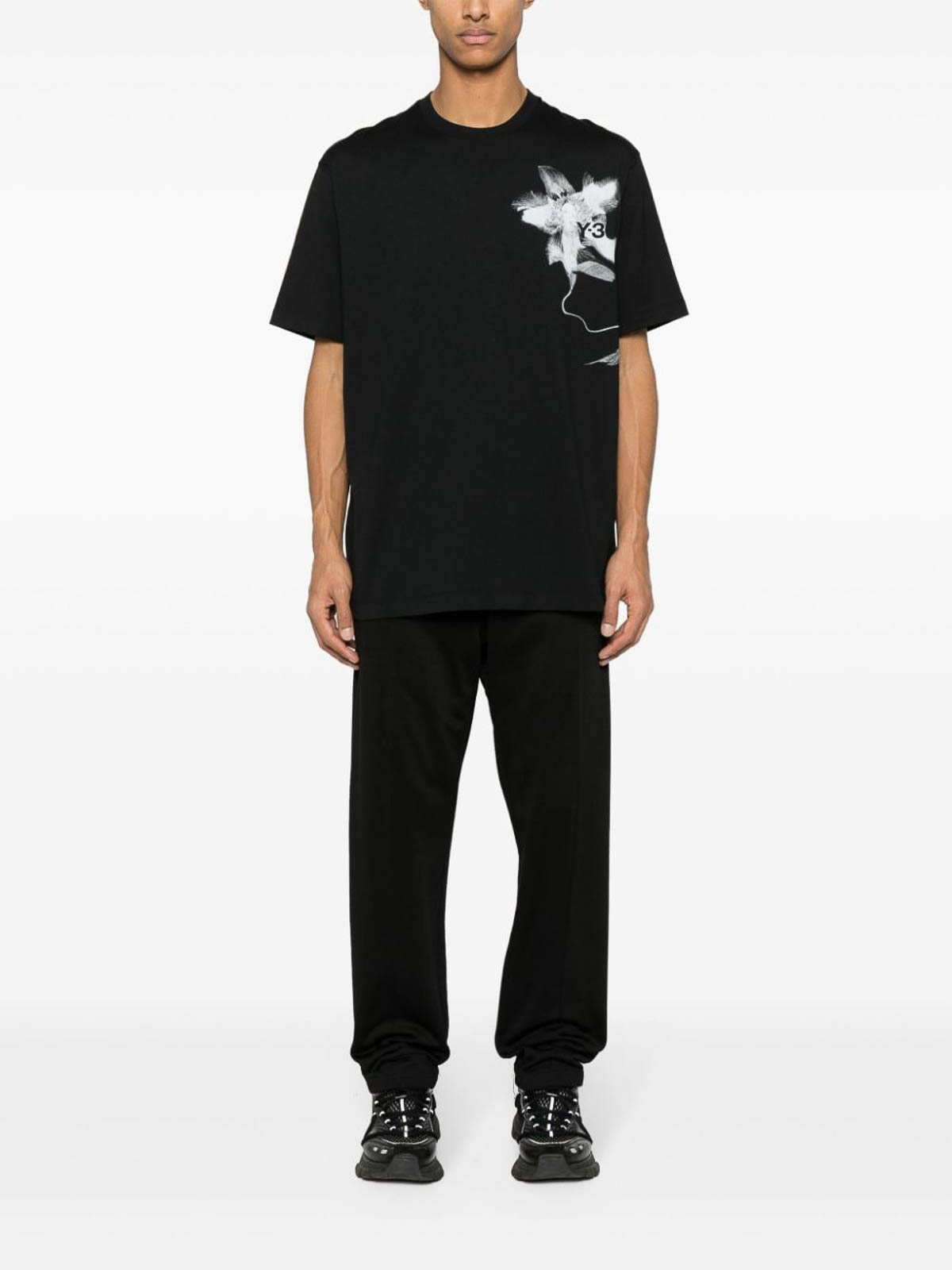 Shop Y-3 T-shirt With Print In Black