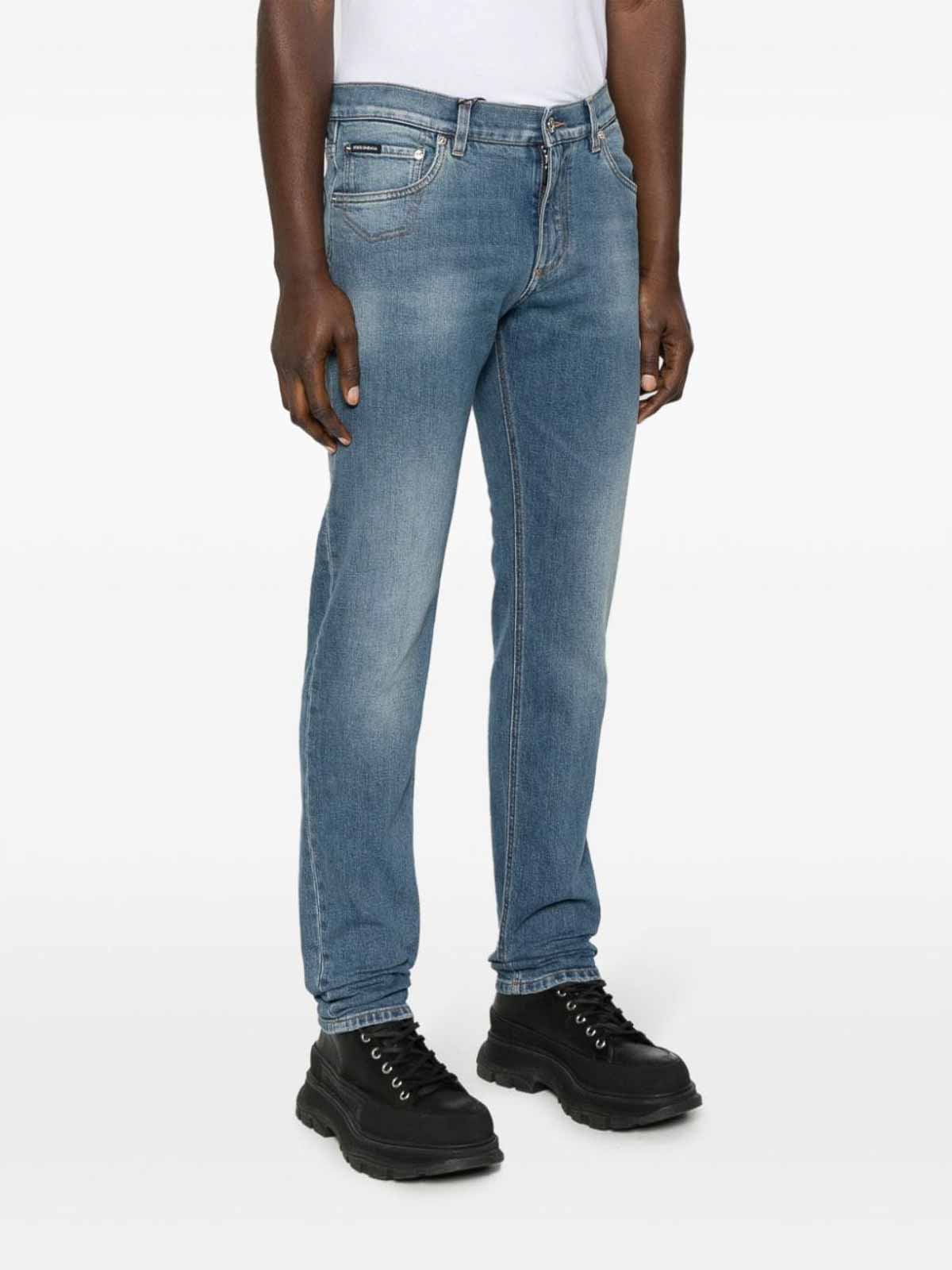 Shop Dolce & Gabbana Mid-rise Jeans In Azul