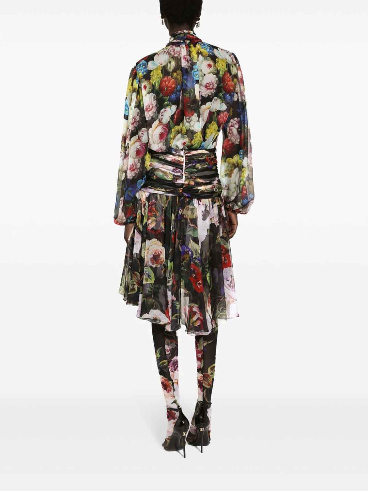 Shop Dolce & Gabbana Shirt With Floral Print In Multicolor