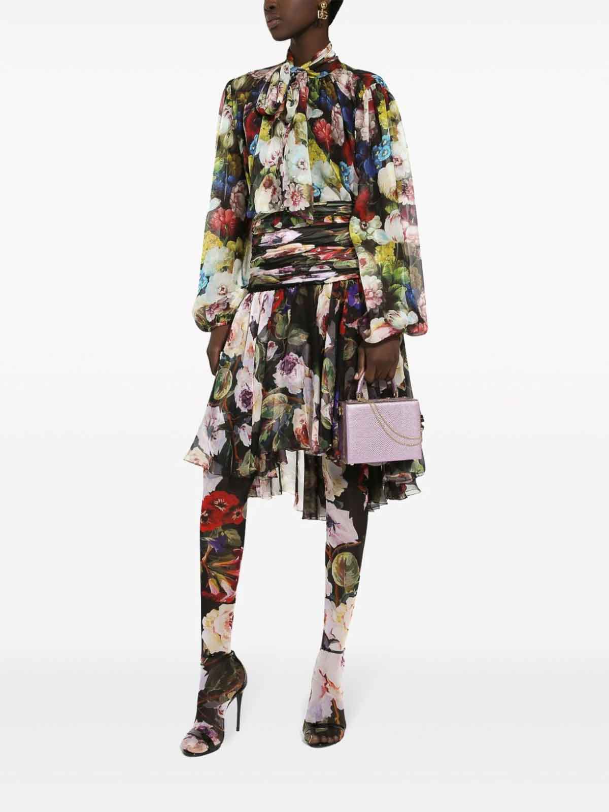 Shop Dolce & Gabbana Shirt With Floral Print In Multicolor