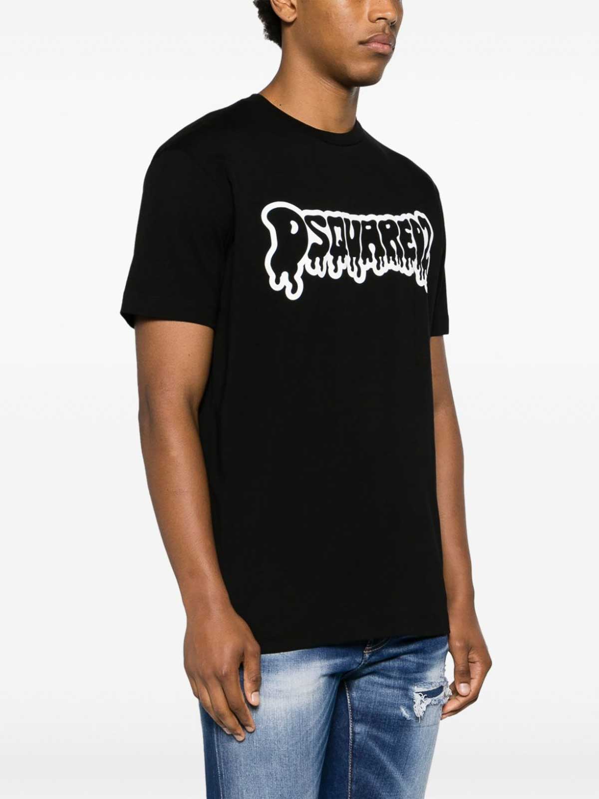 Shop Dsquared2 T-shirt With Logo In Black