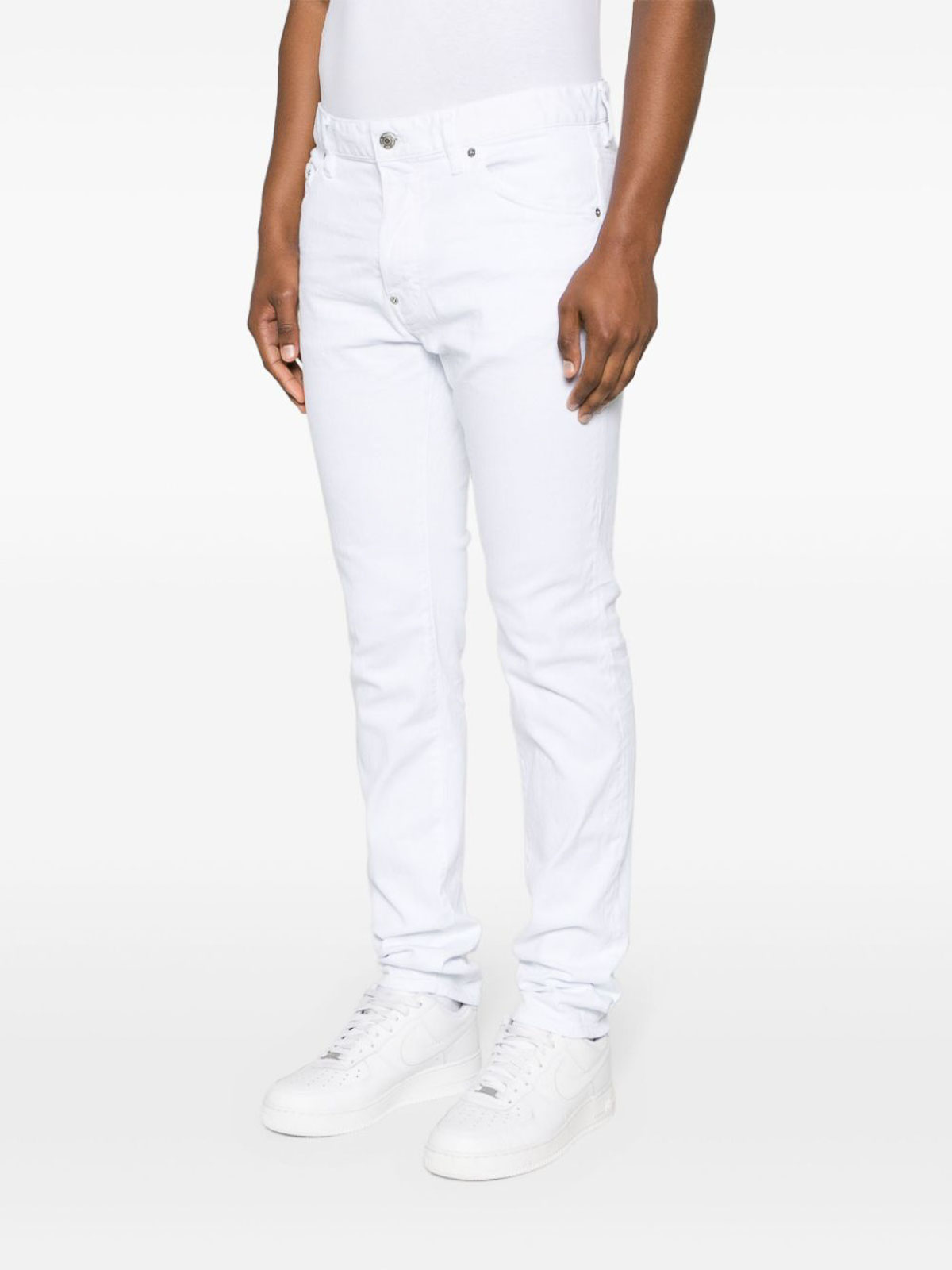 Shop Dsquared2 Skinny Denim In Blanco