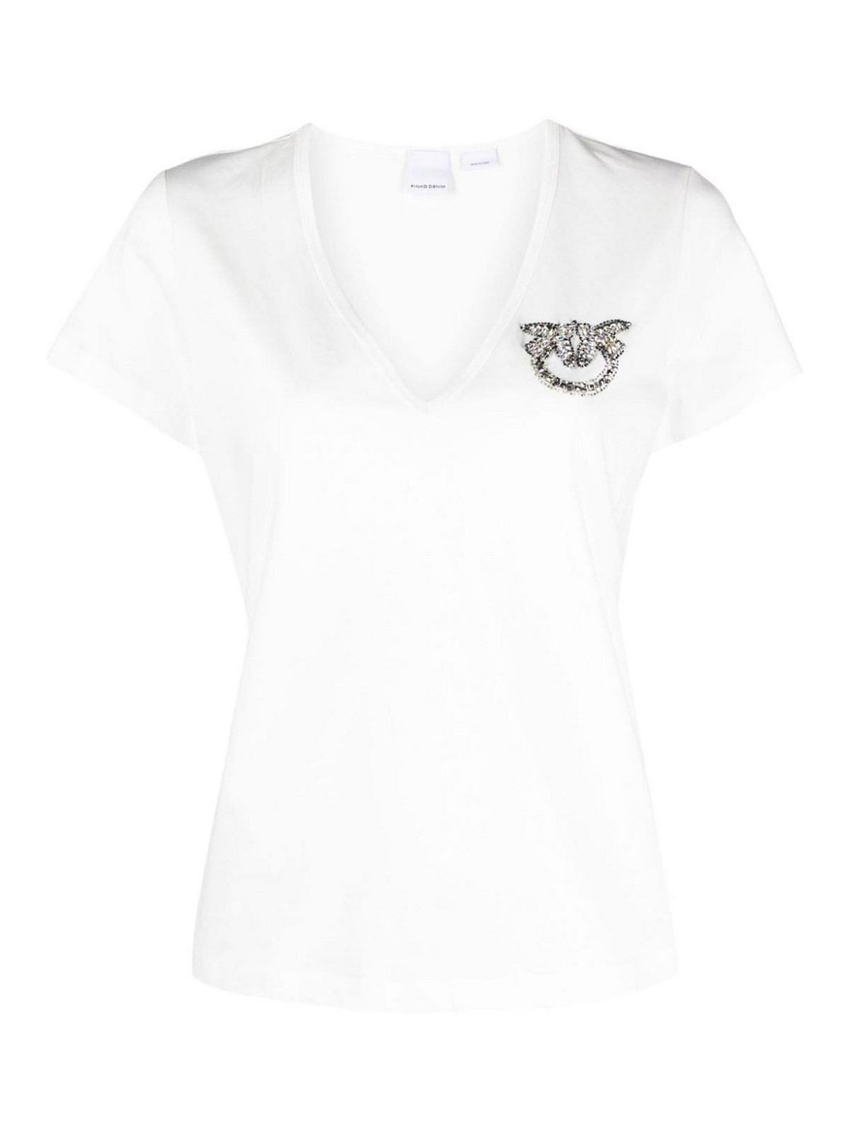 Shop Pinko Camiseta - Turbato In White