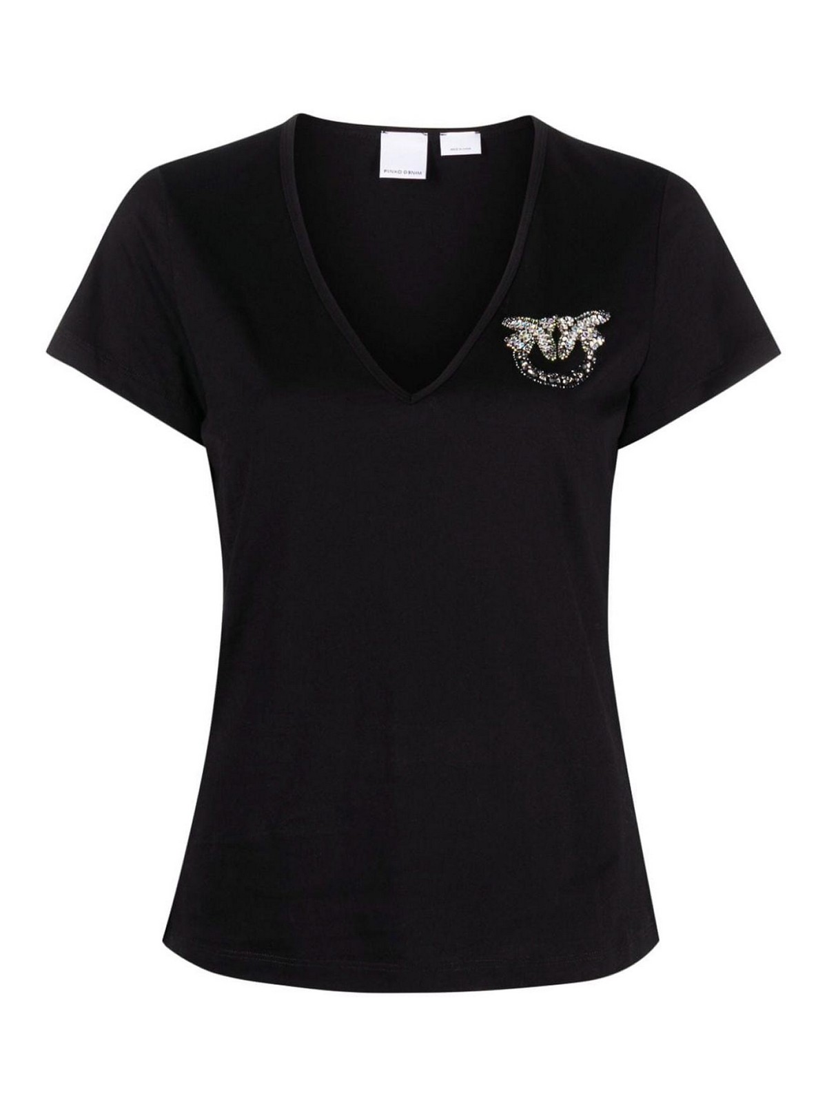 Pinko T-shirt With Logo In Black