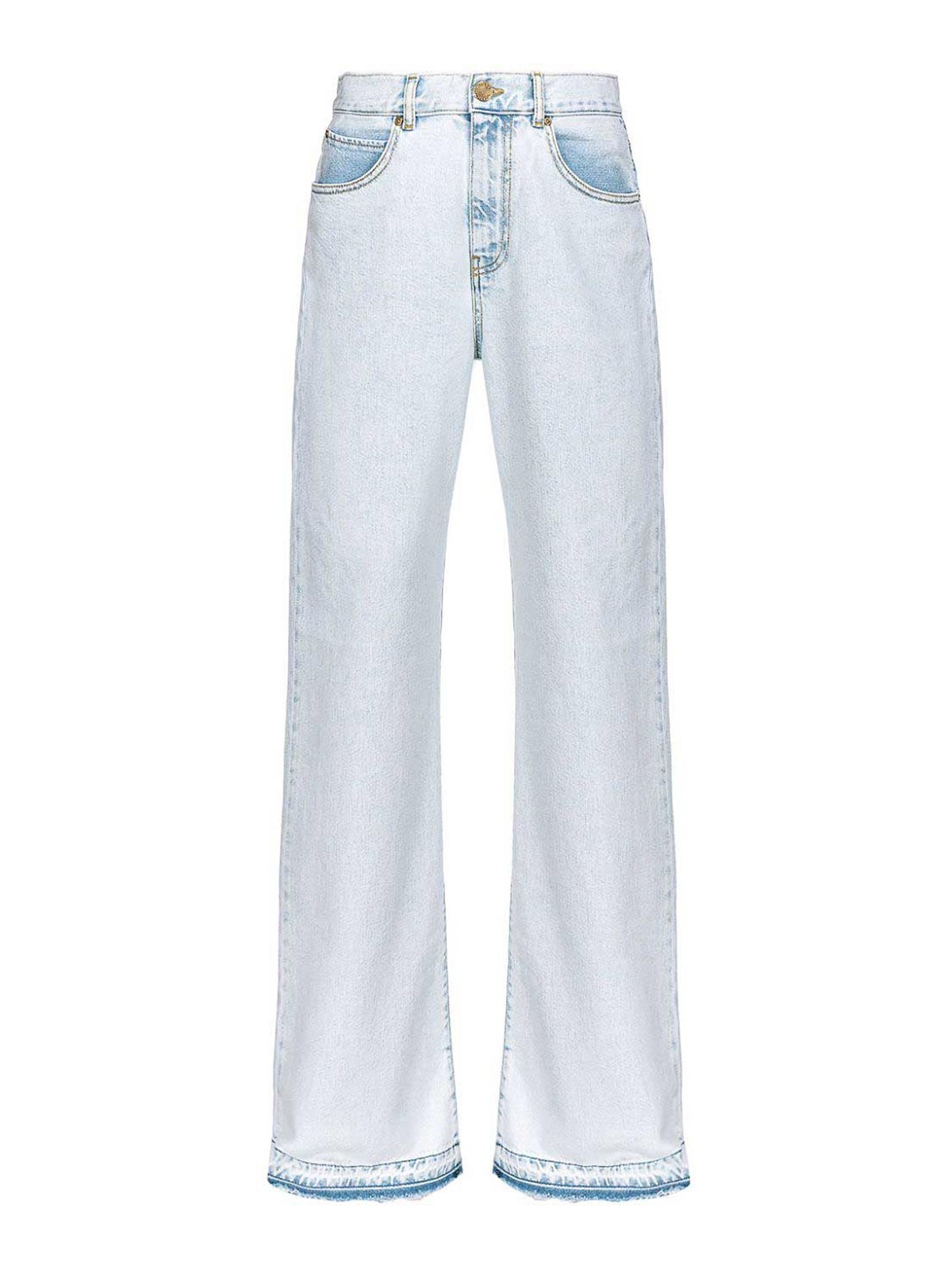 Shop Pinko High Waisted Jeans In Blue