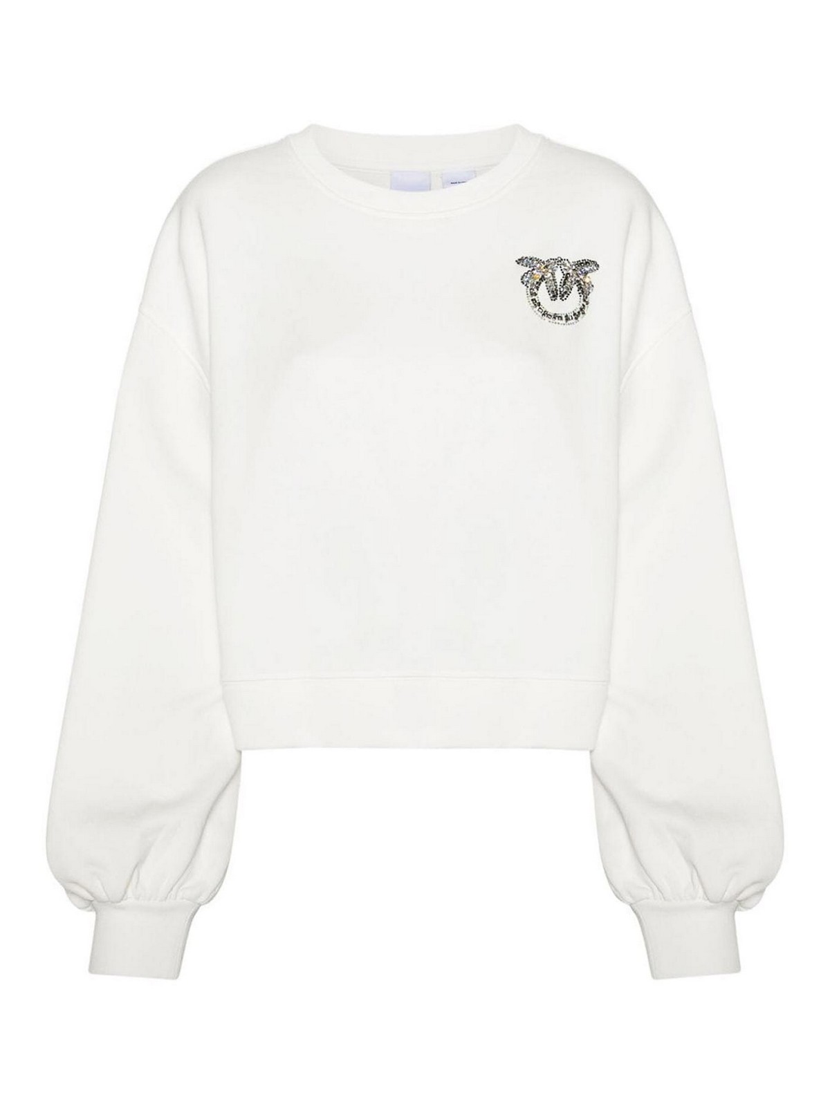 Pinko Love Birds Detail Sweatshirt In White