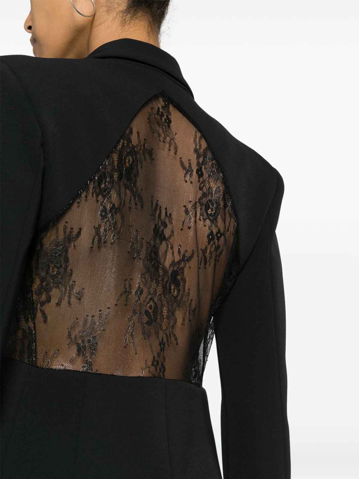 Shop Pinko Semi-transparent Blazer In Negro