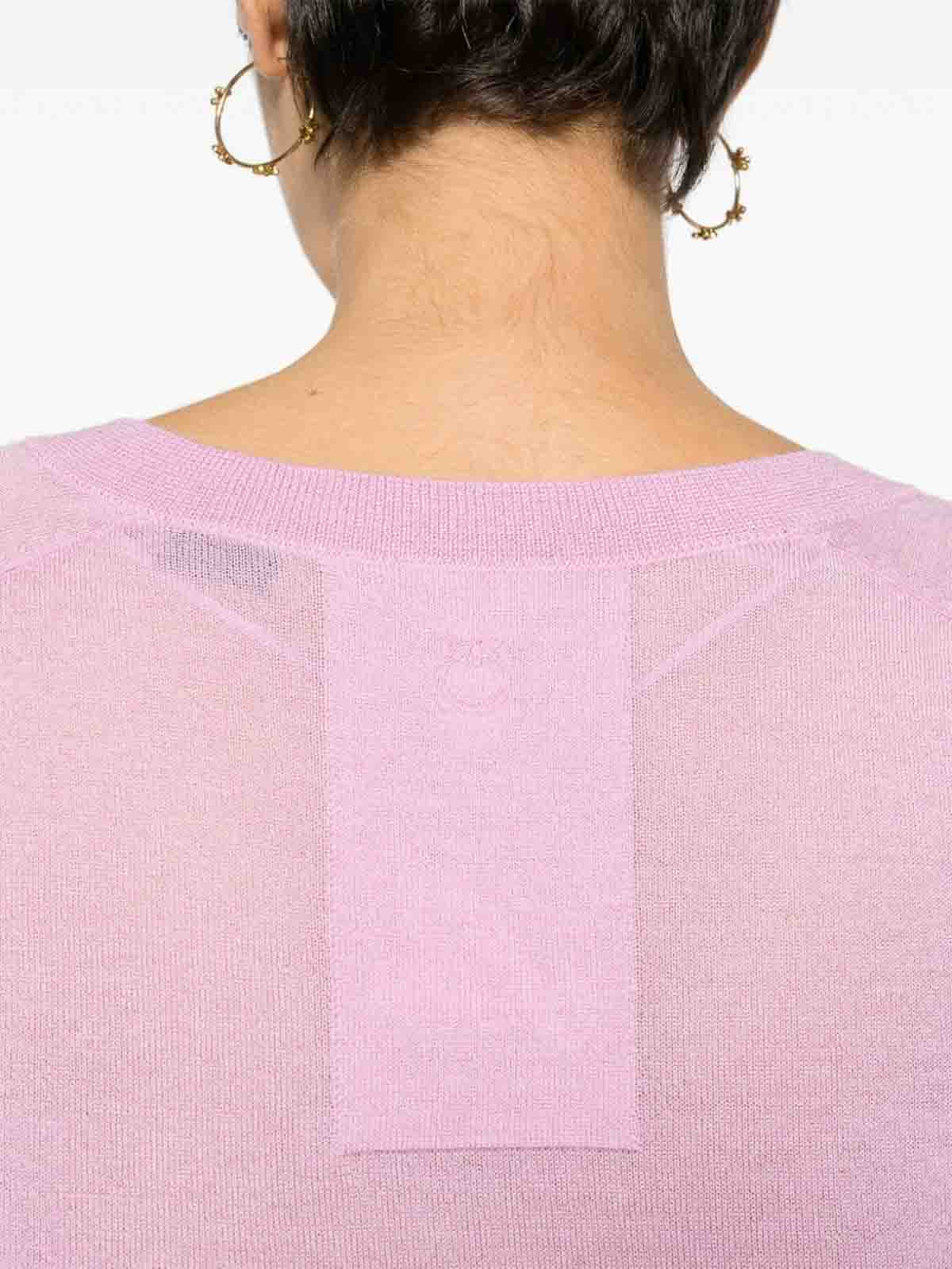Shop Pinko V-neck Sweater In Color Carne Y Neutral