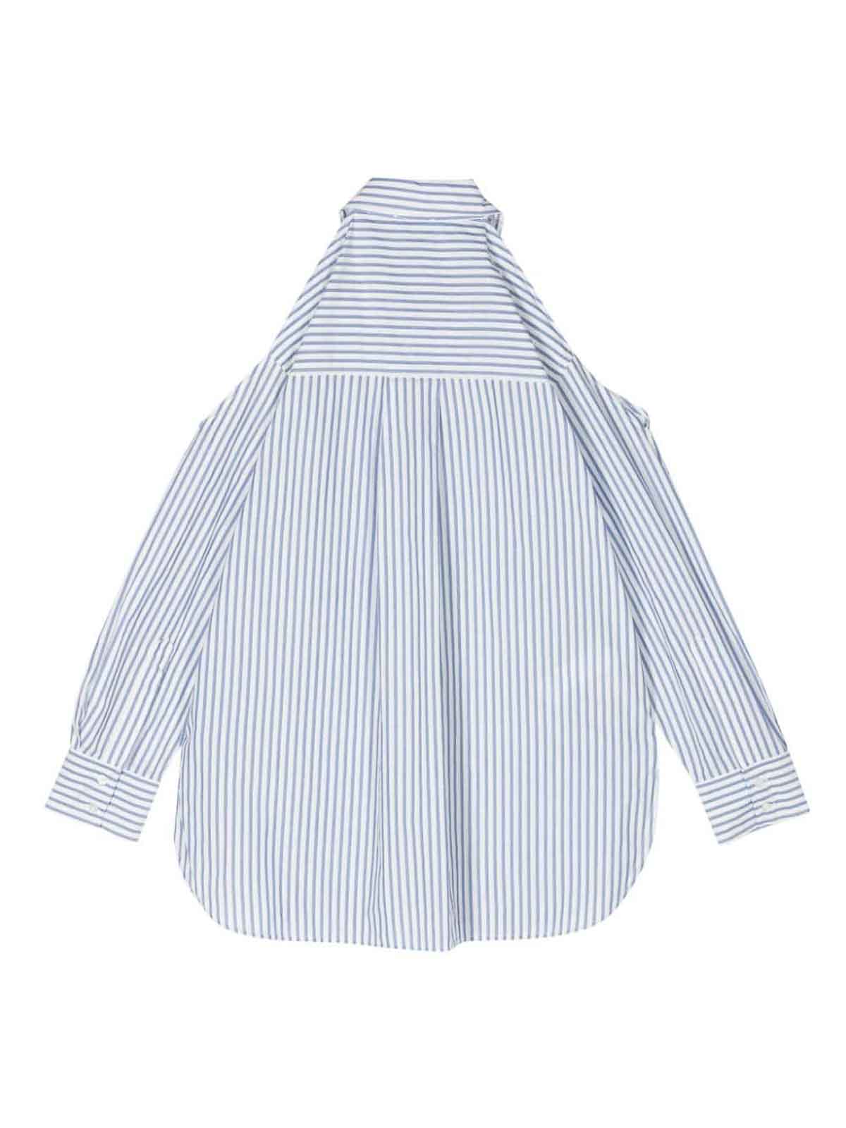 Shop Pinko Striped Shirt In White