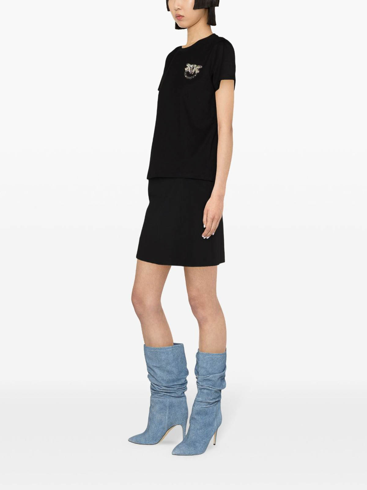 Shop Pinko T-shirt With Logo In Black