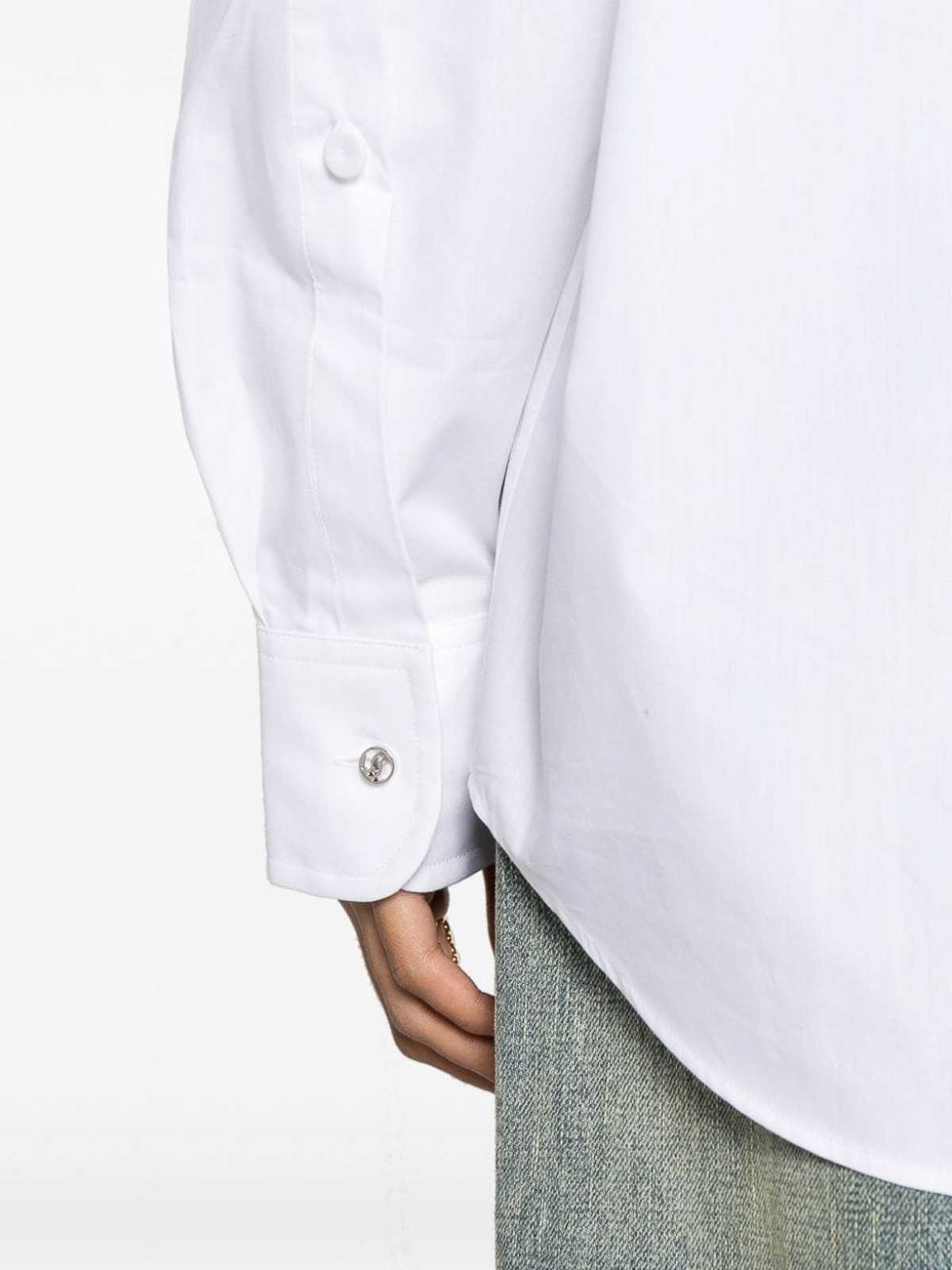 Shop Stella Mccartney Broderie Anglaise Shirt In Blanco