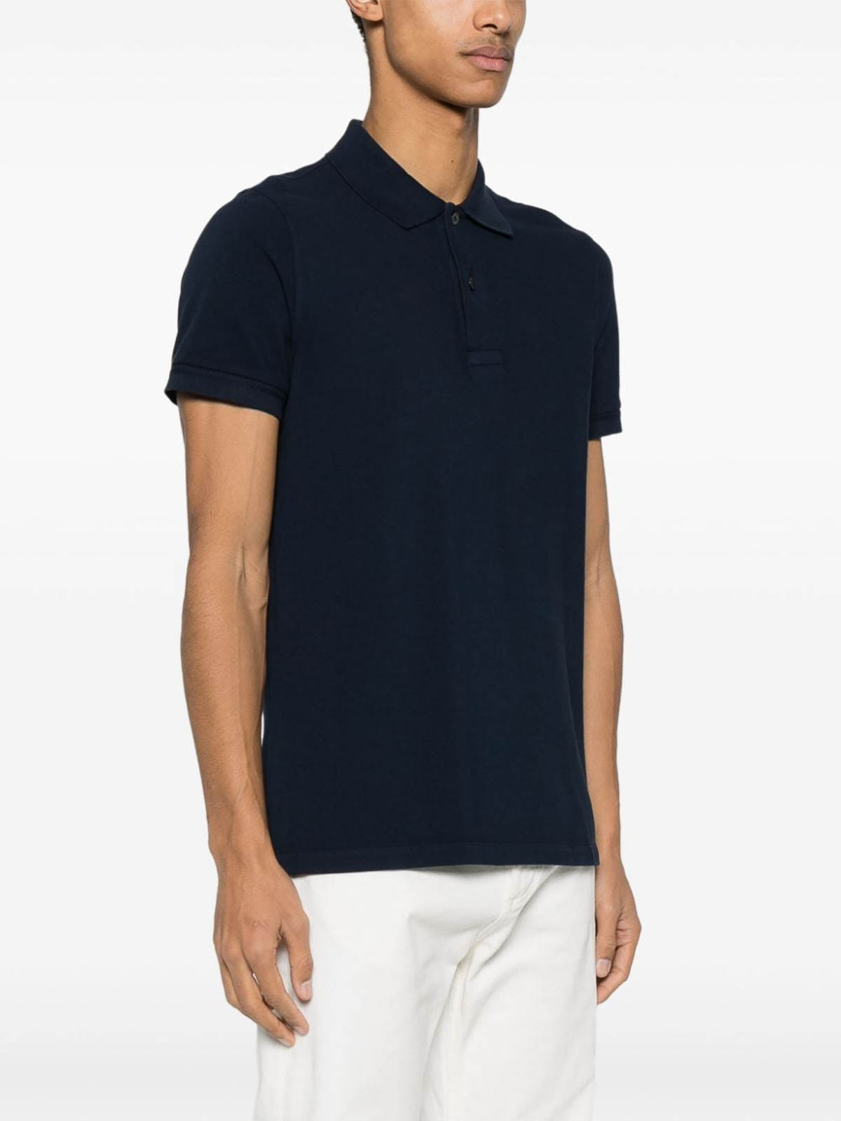 Shop Tom Ford Polo Shirt With Logo In Azul