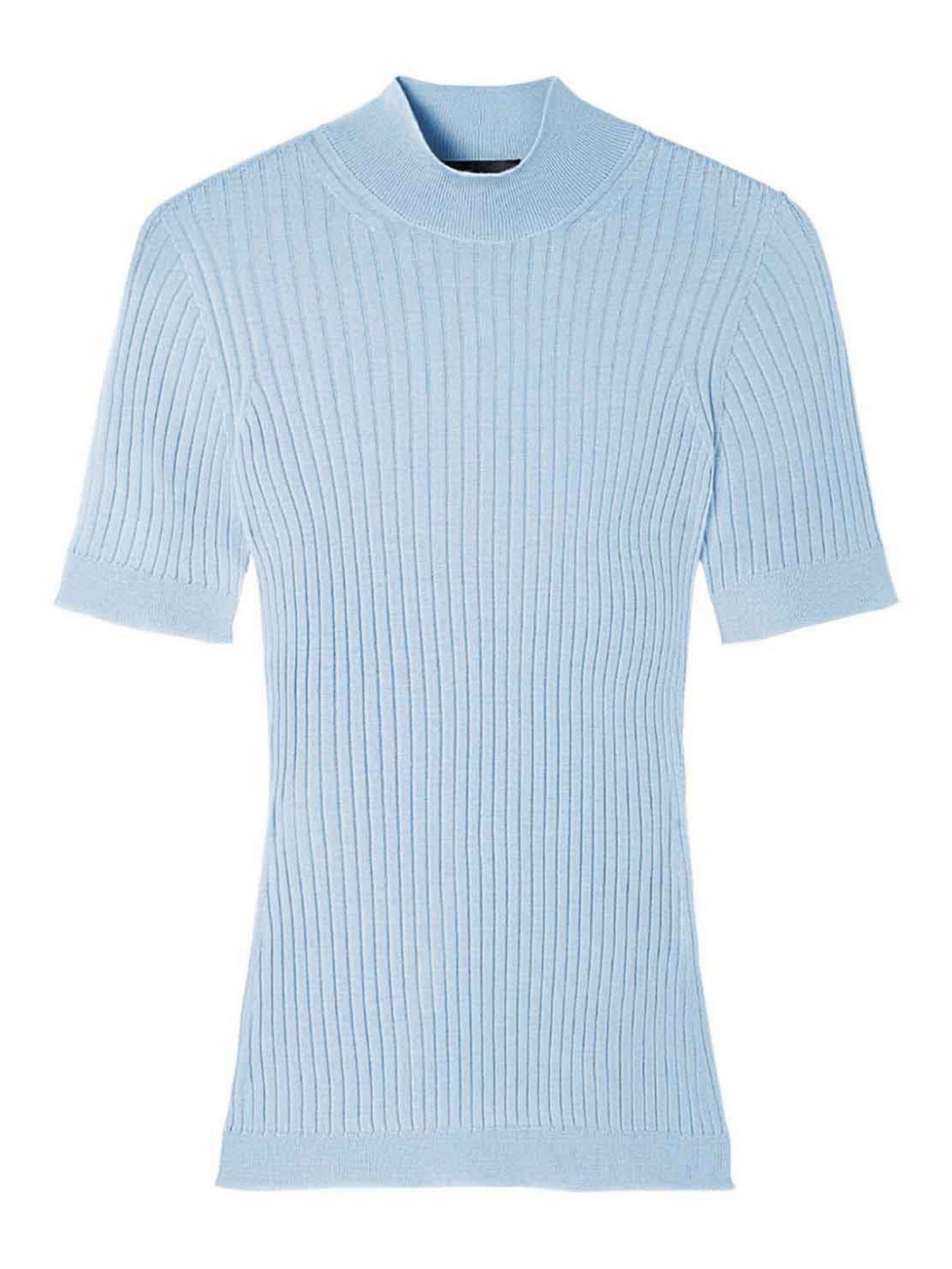 Versace Ribbed Knit In Azul Claro