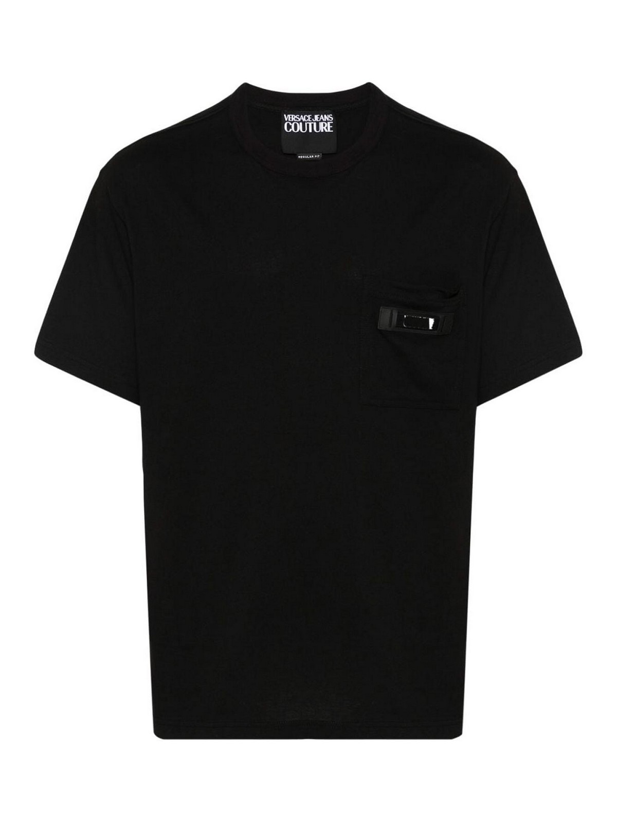 Versace Jeans Couture T-shirt With Pocket In Black