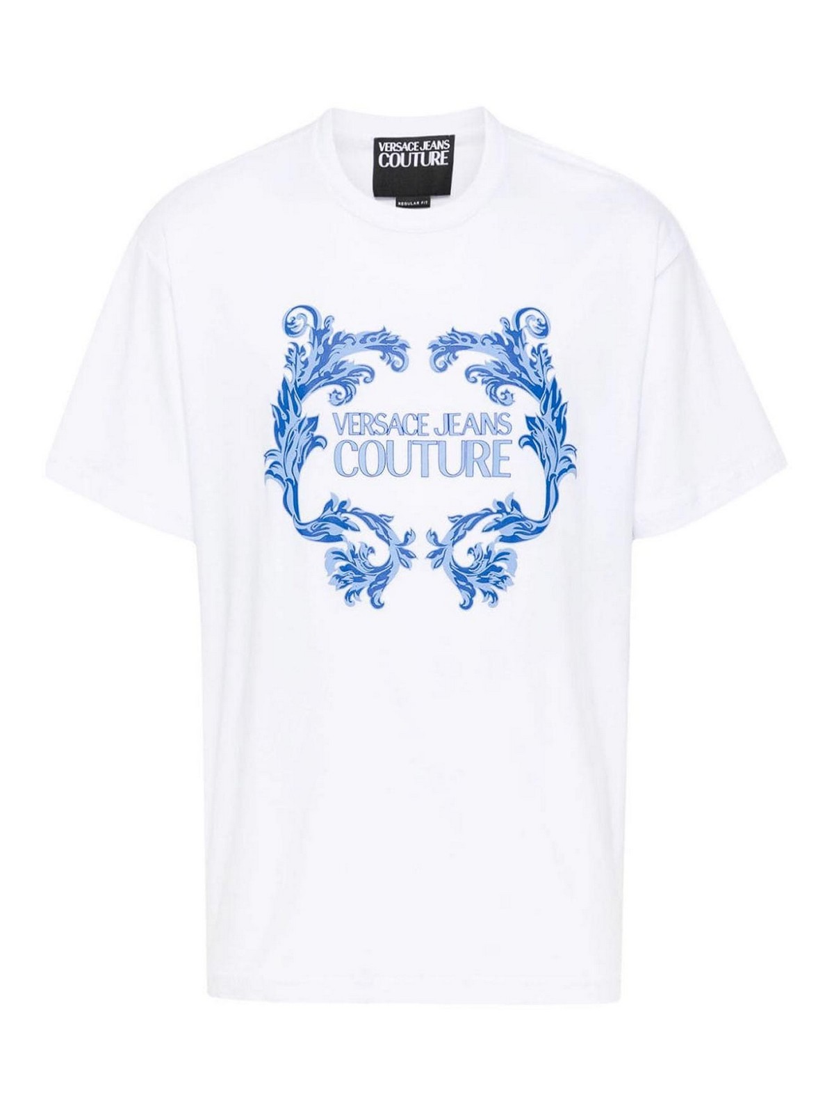 Versace Jeans Couture T-shirt Barocco Print In White