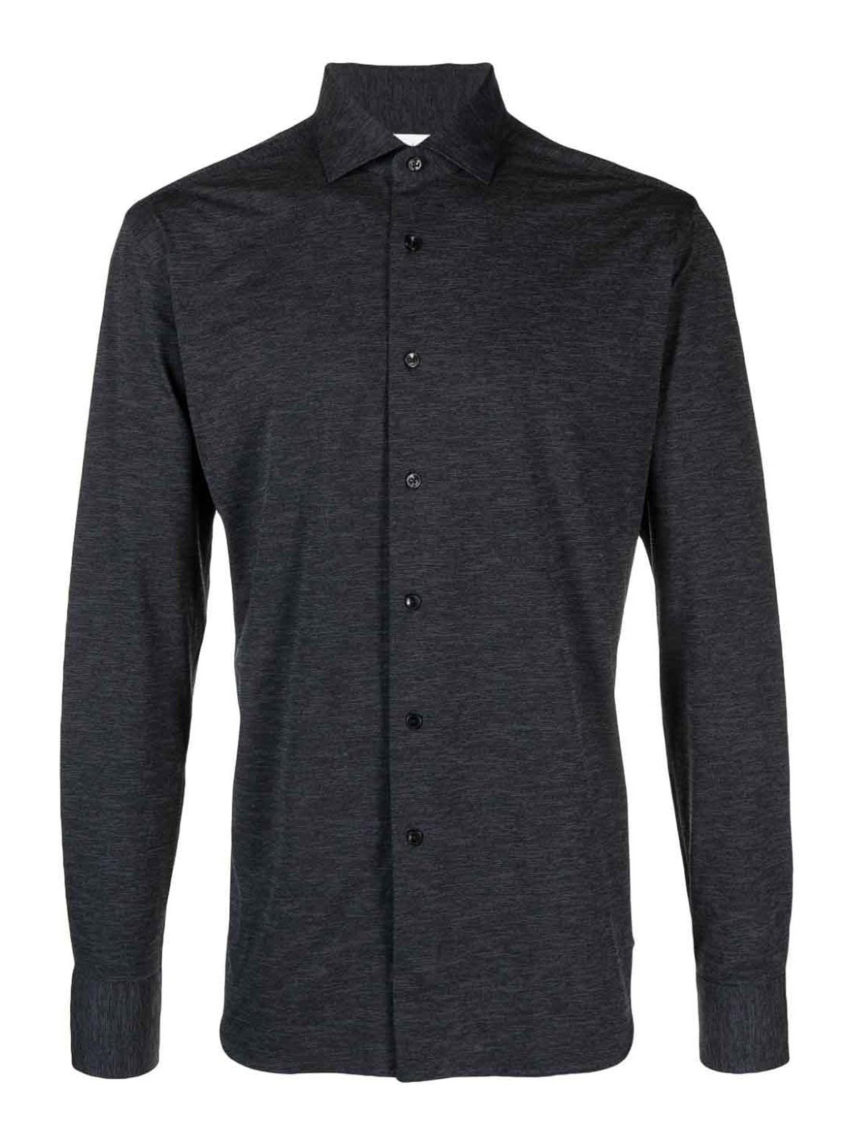 Shop Xacus Long Sleeve Shirt In Grey