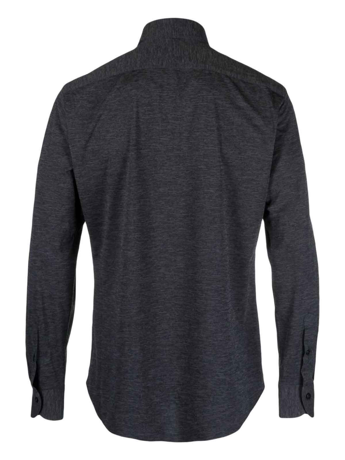 Shop Xacus Long Sleeve Shirt In Grey