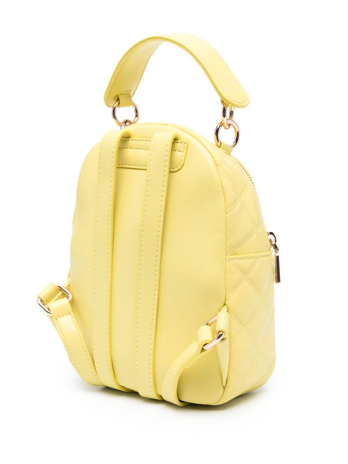 Shop Liu •jo Quilted Backpack In Yellow