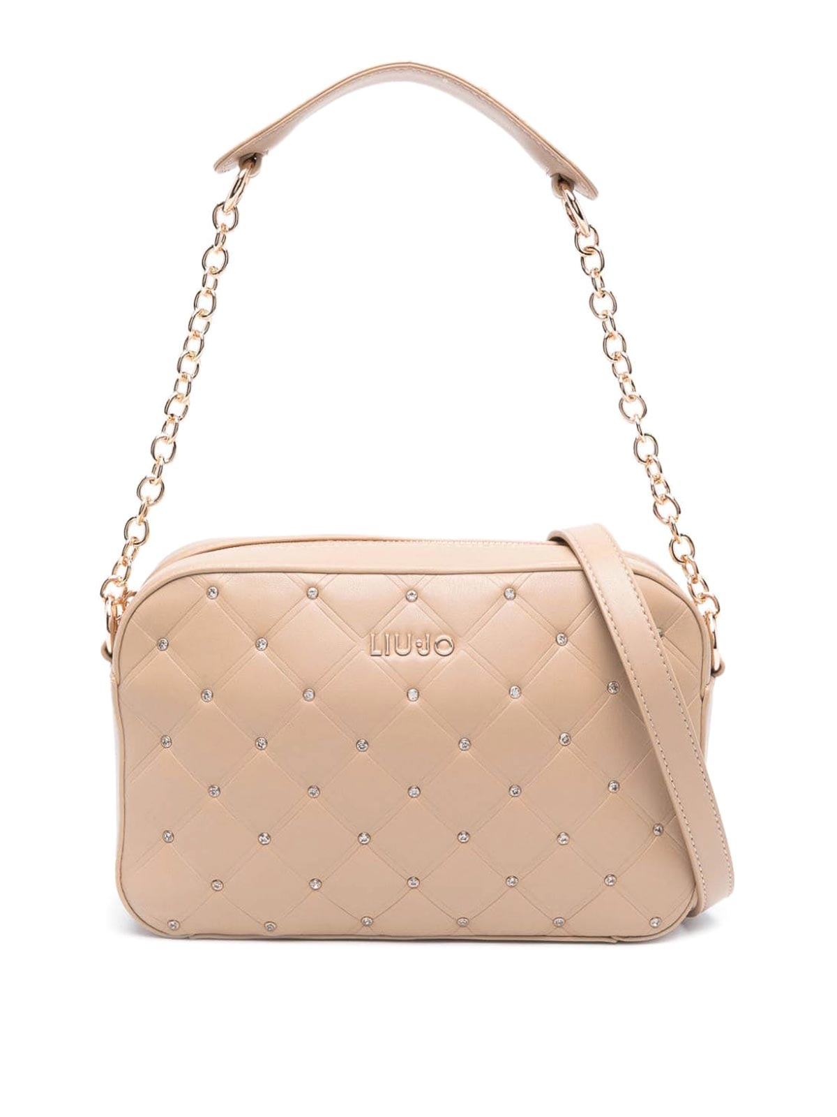 Shop Liu •jo Quilted Bag In Brown