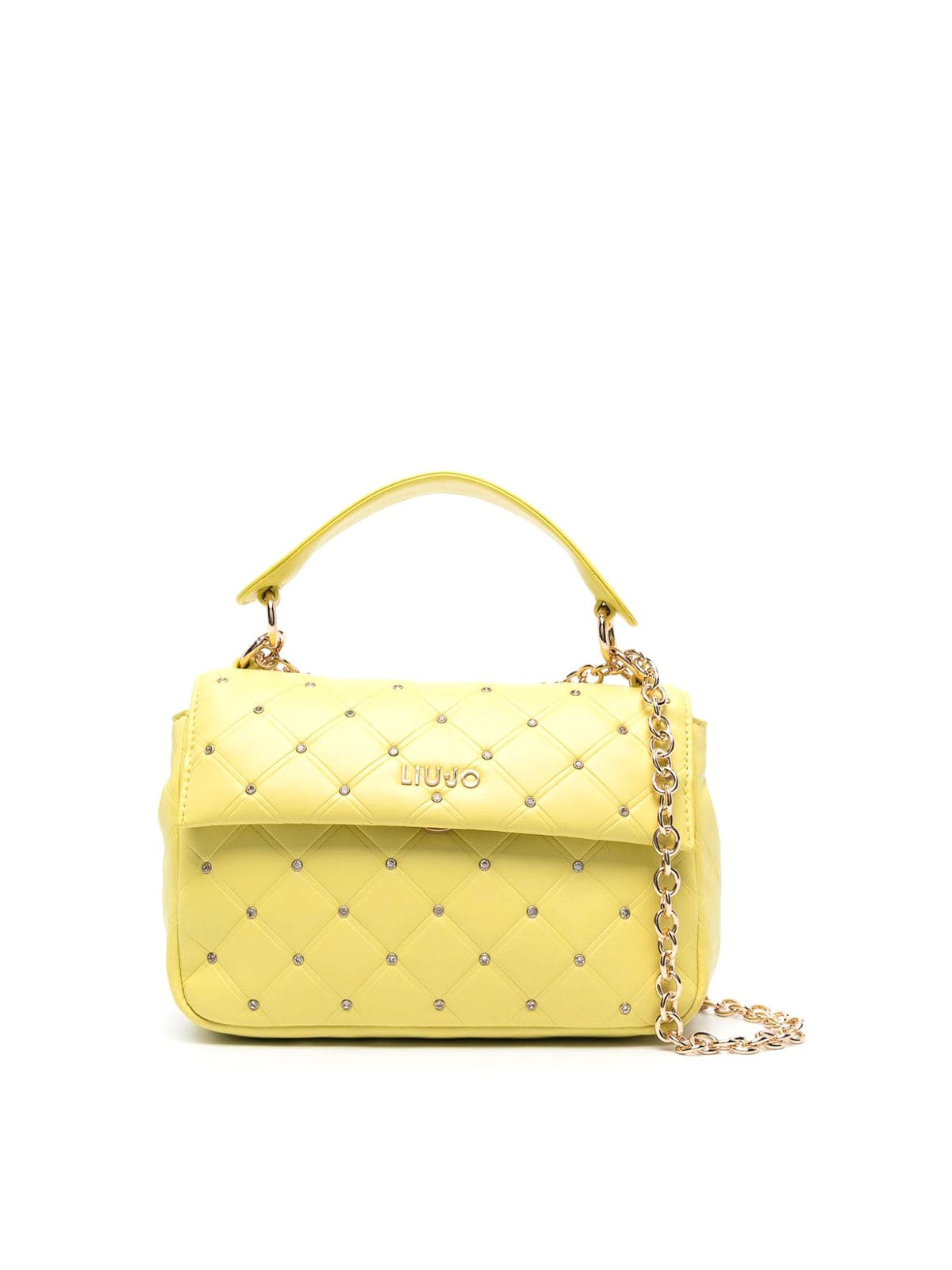 Shop Liu •jo Quilted Bag In Yellow