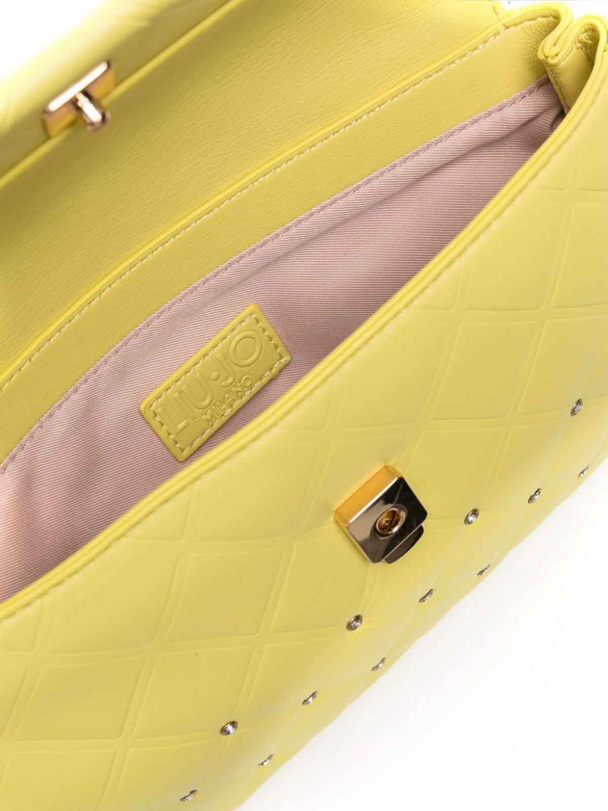 Shop Liu •jo Quilted Bag In Yellow