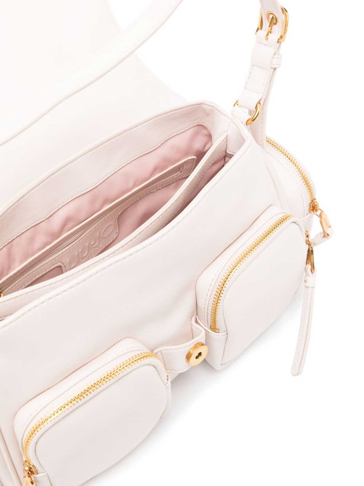 Shop Liu •jo Bag With Pockets In Beige
