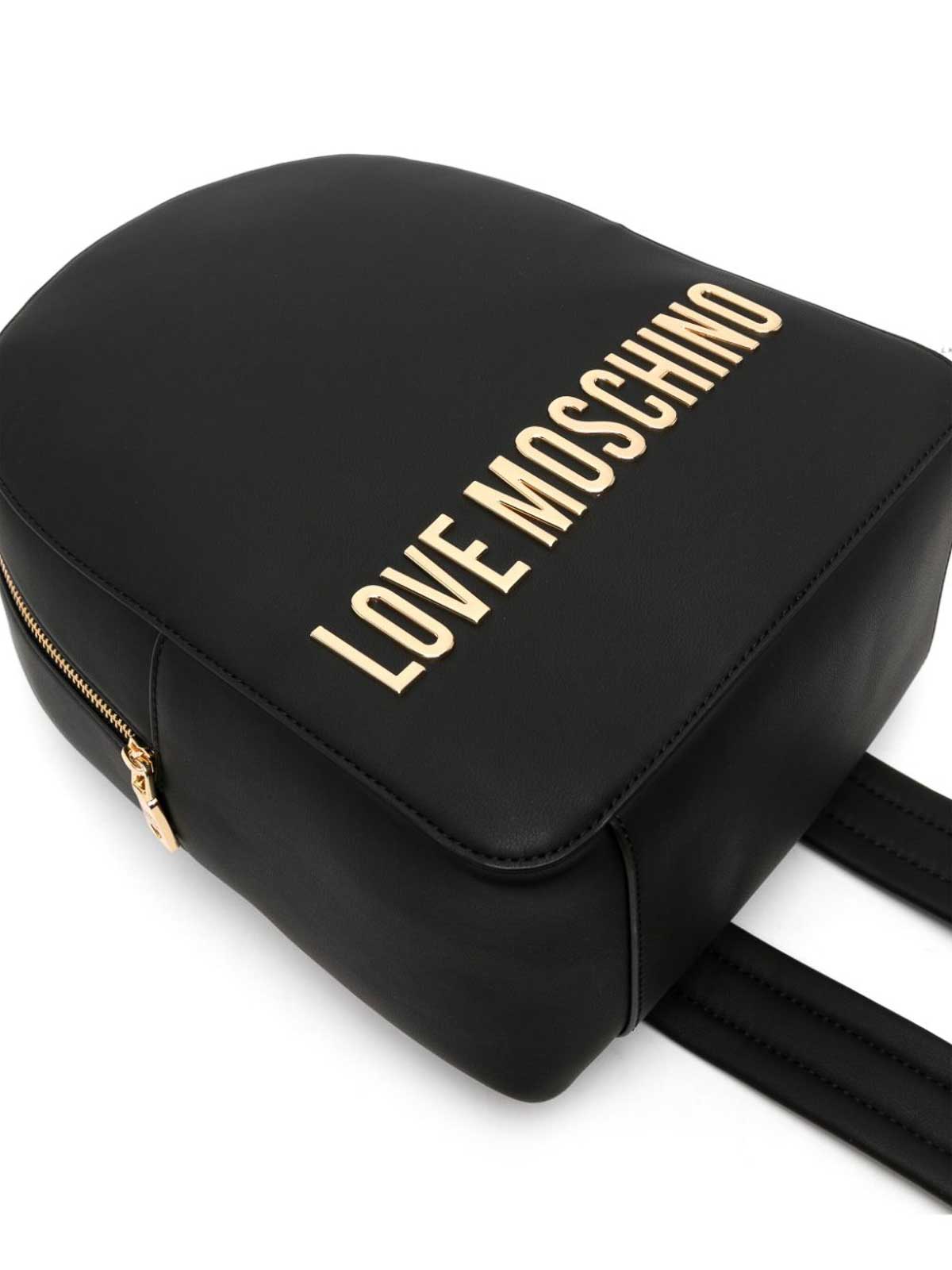Shop Love Moschino Backpack With Logo In Black