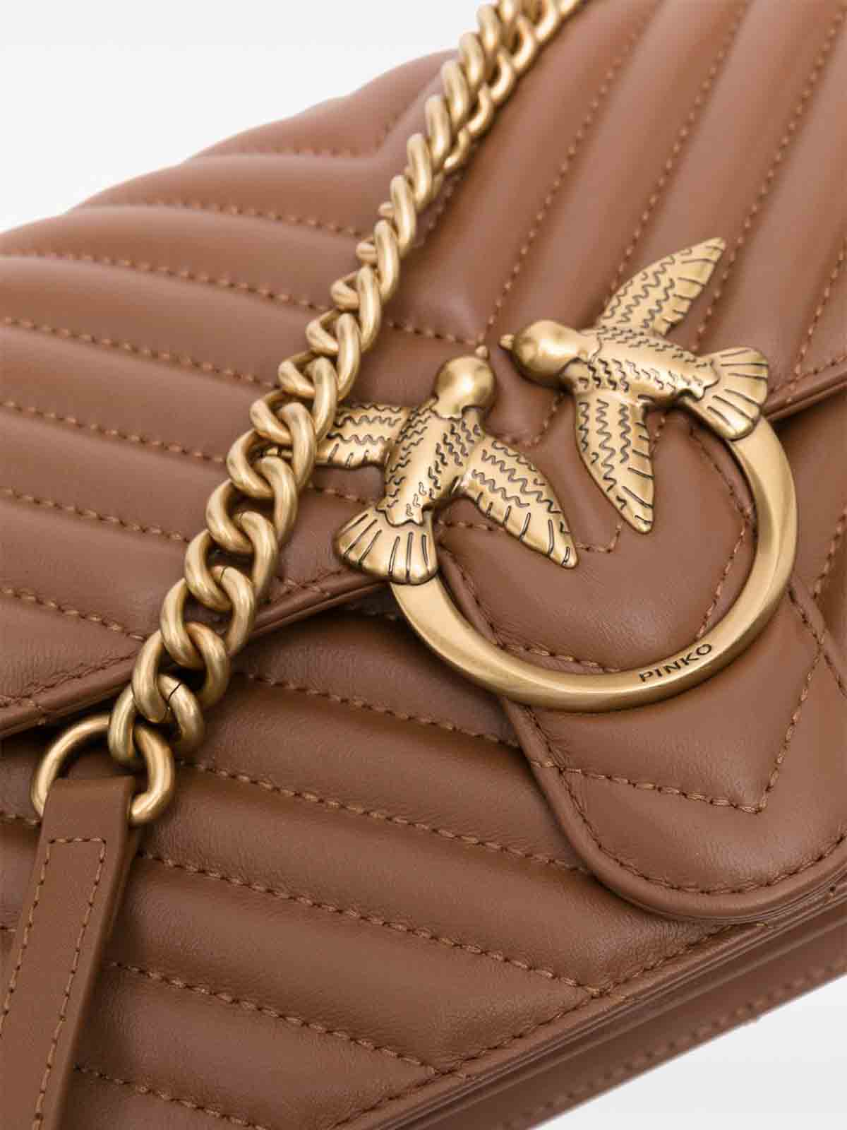 Pinko Bolsa Bandolera - Love One Classic In Marrón