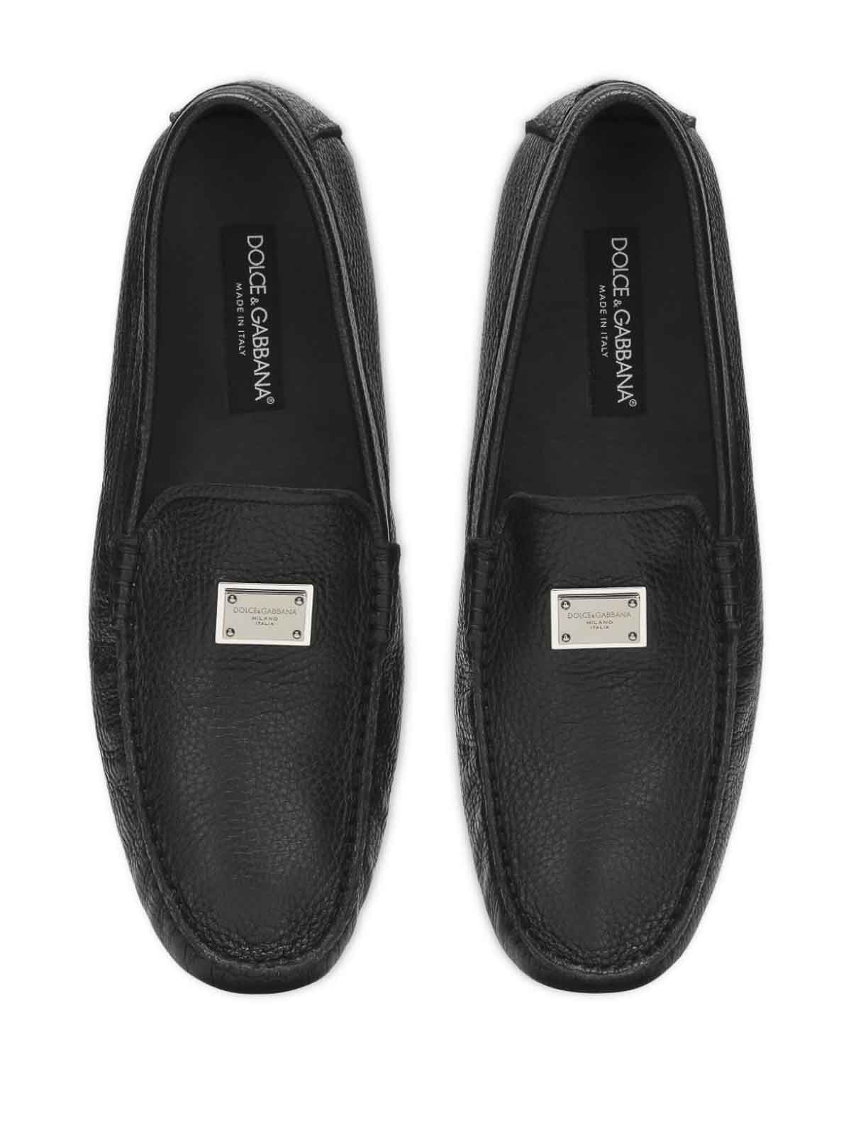 Shop Dolce & Gabbana Loafers With Logo In Negro