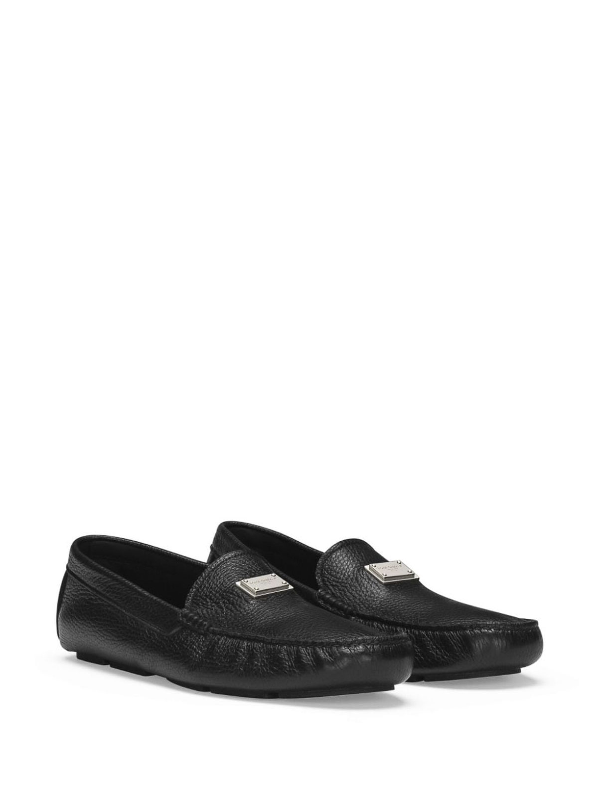 Shop Dolce & Gabbana Loafers With Logo In Negro