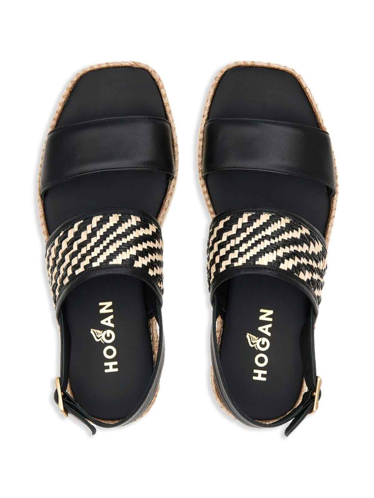 Shop Hogan Sandals In Negro