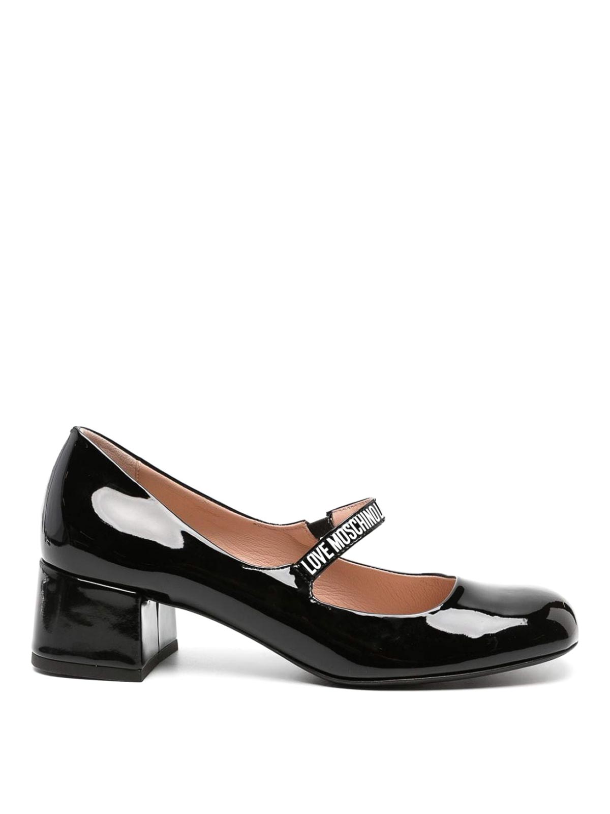 Shop Love Moschino Painted Pumps In Black