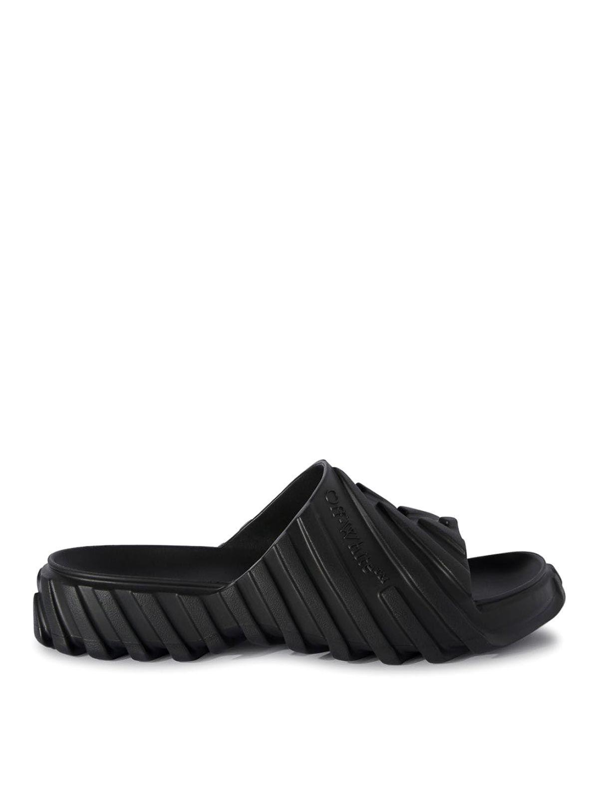Shop Off-white Slippers In Negro