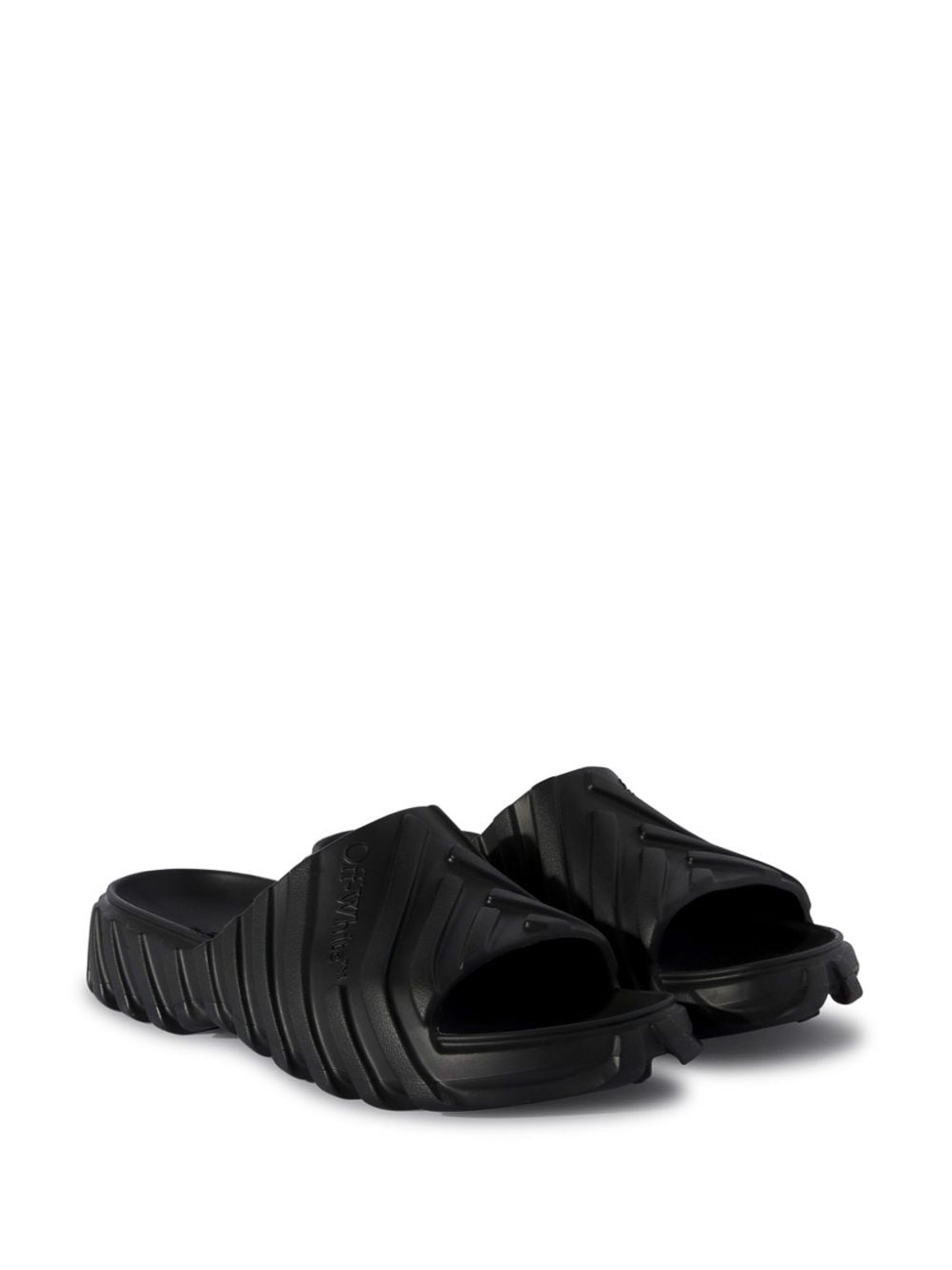 Shop Off-white Slippers In Negro