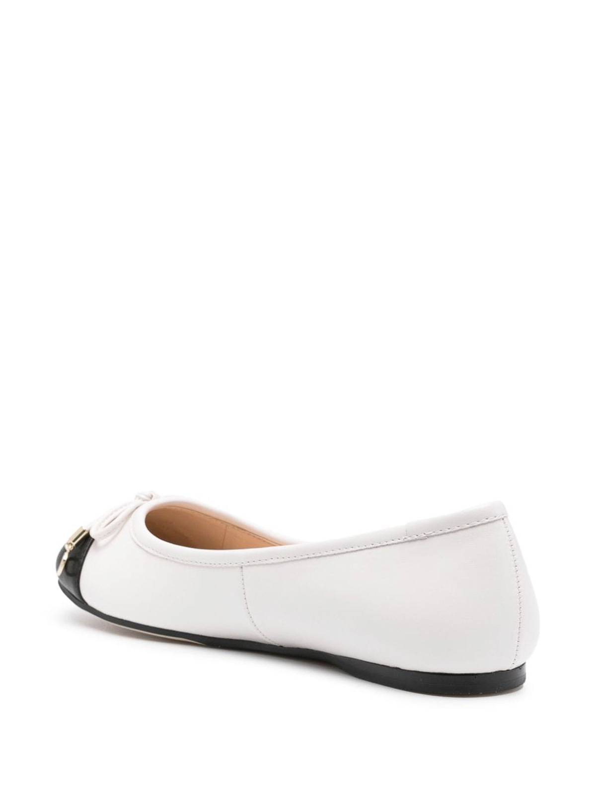 Shop Twinset Ballet Flats With Bow In Black