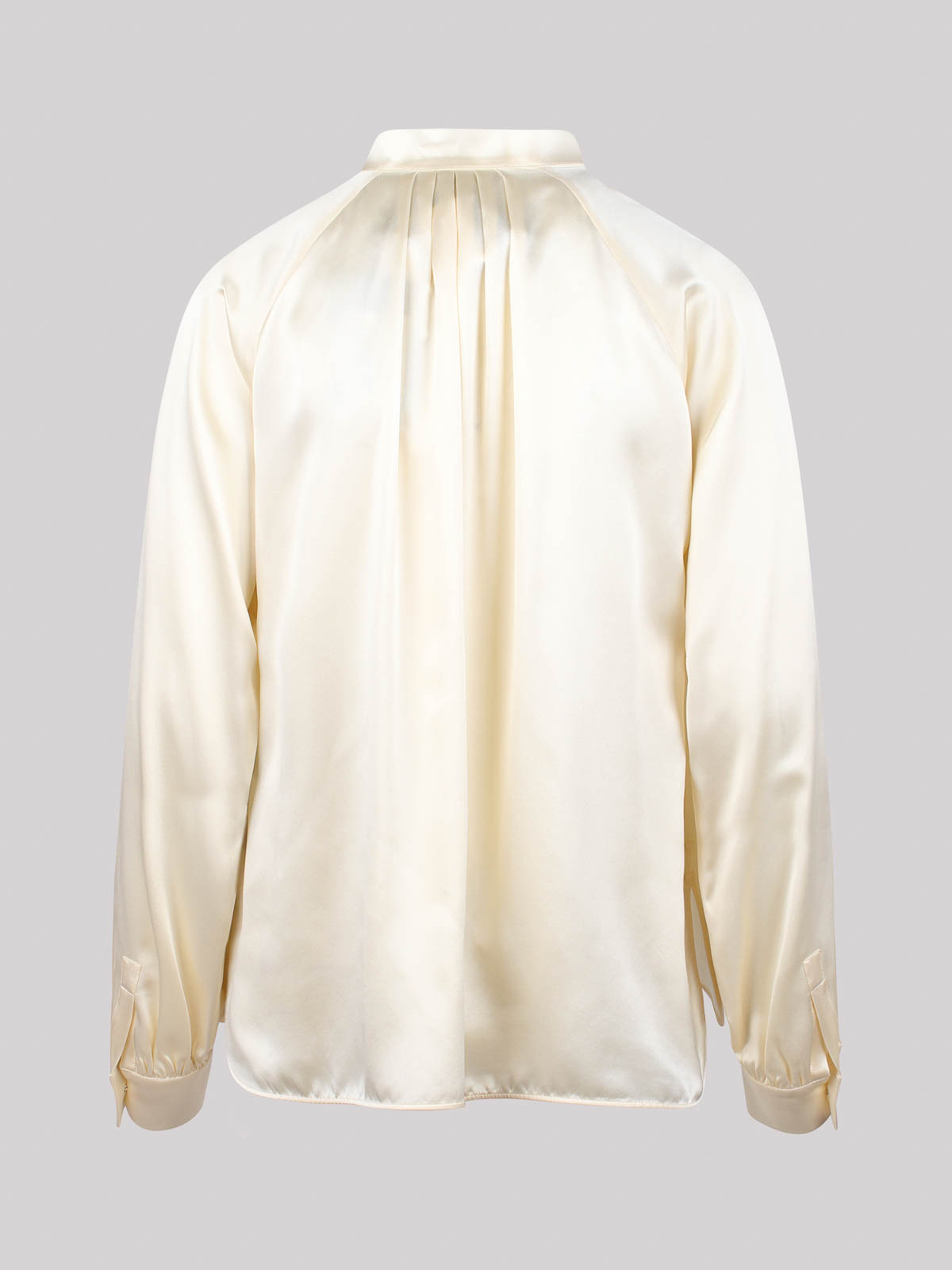 Shop Max Mara Silk Satin Shirt In White