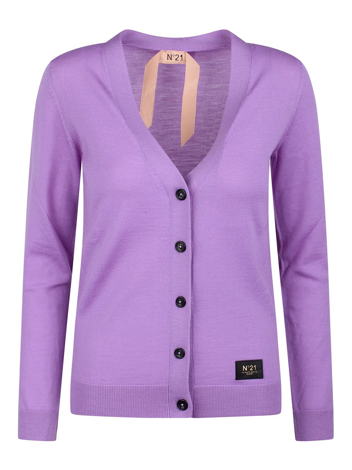Shop N°21 V-neck Cardigan In Purple