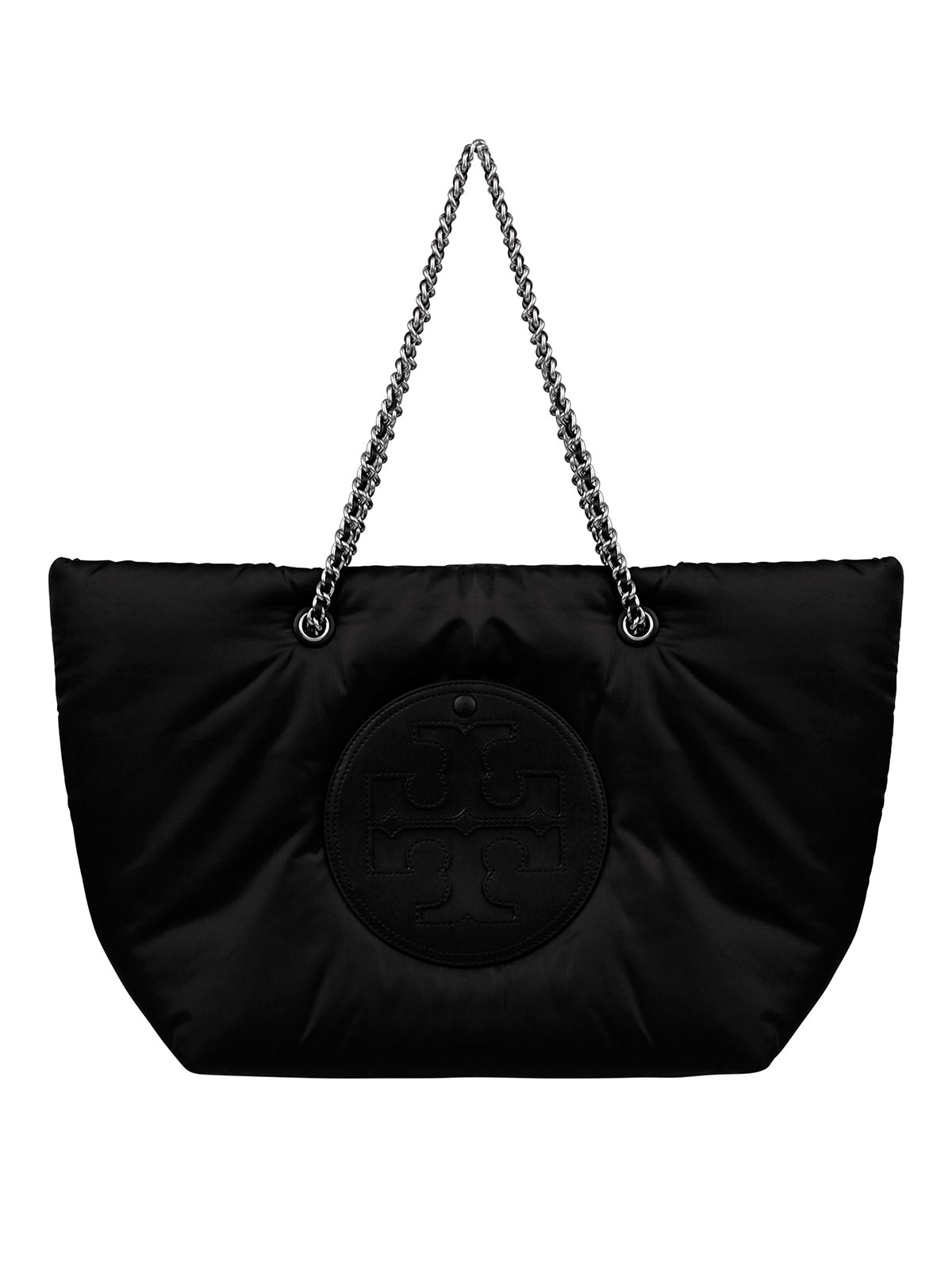 Tory Burch Ella Tote Bag With Application In Black