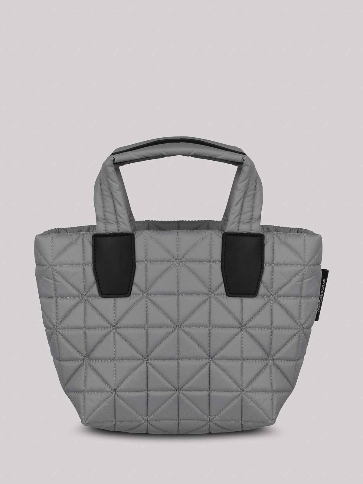 Shop Veecollective Mini Quilted Tote Bag In Grey
