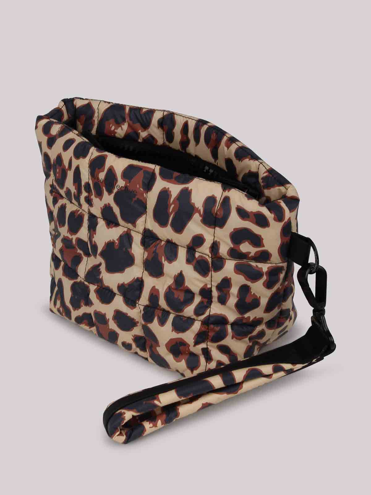 Shop Veecollective Leopard Padded Clutch In Animal Print