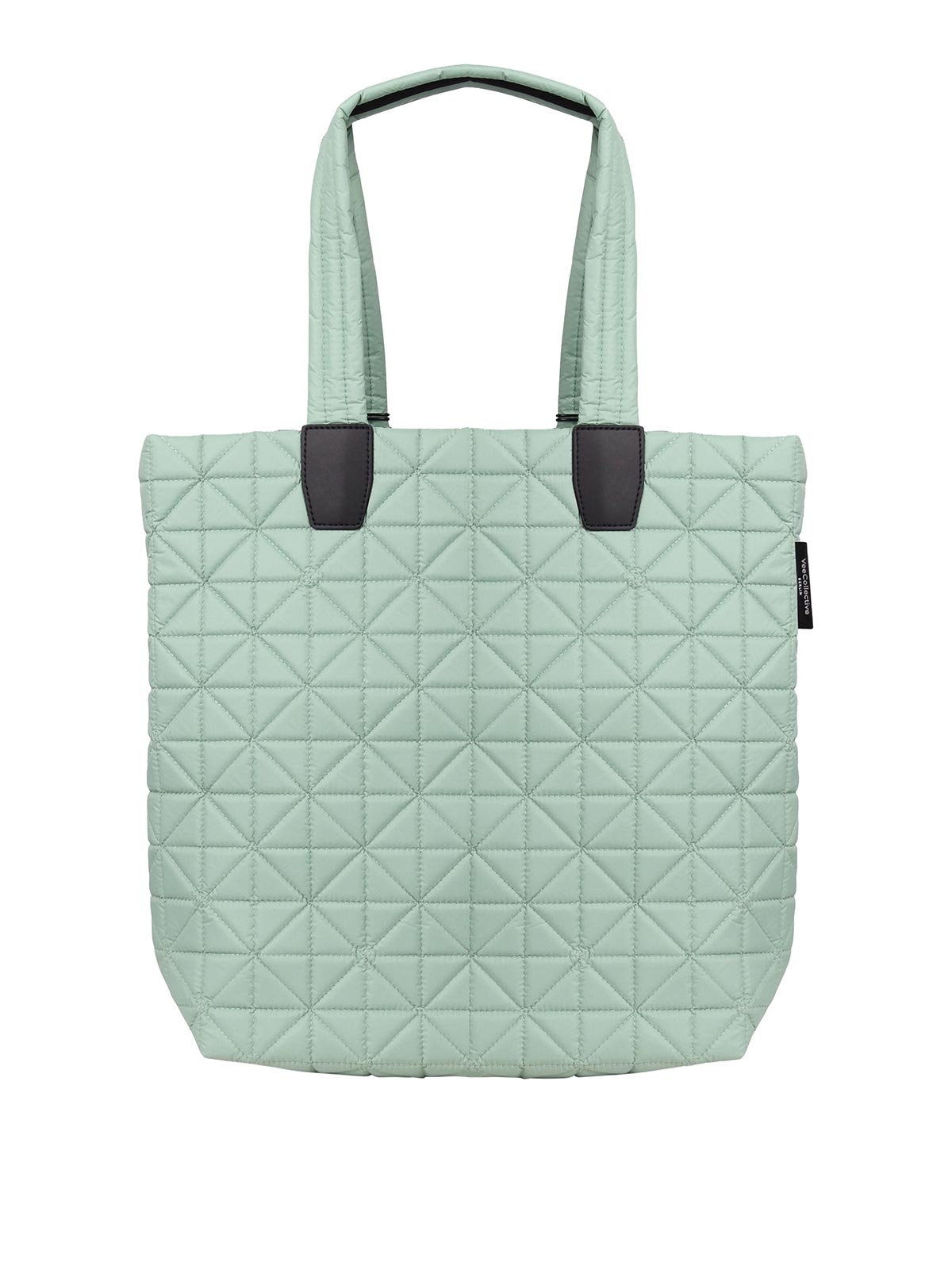Shop Veecollective Large Geometric Vee Tote Bag In Blue