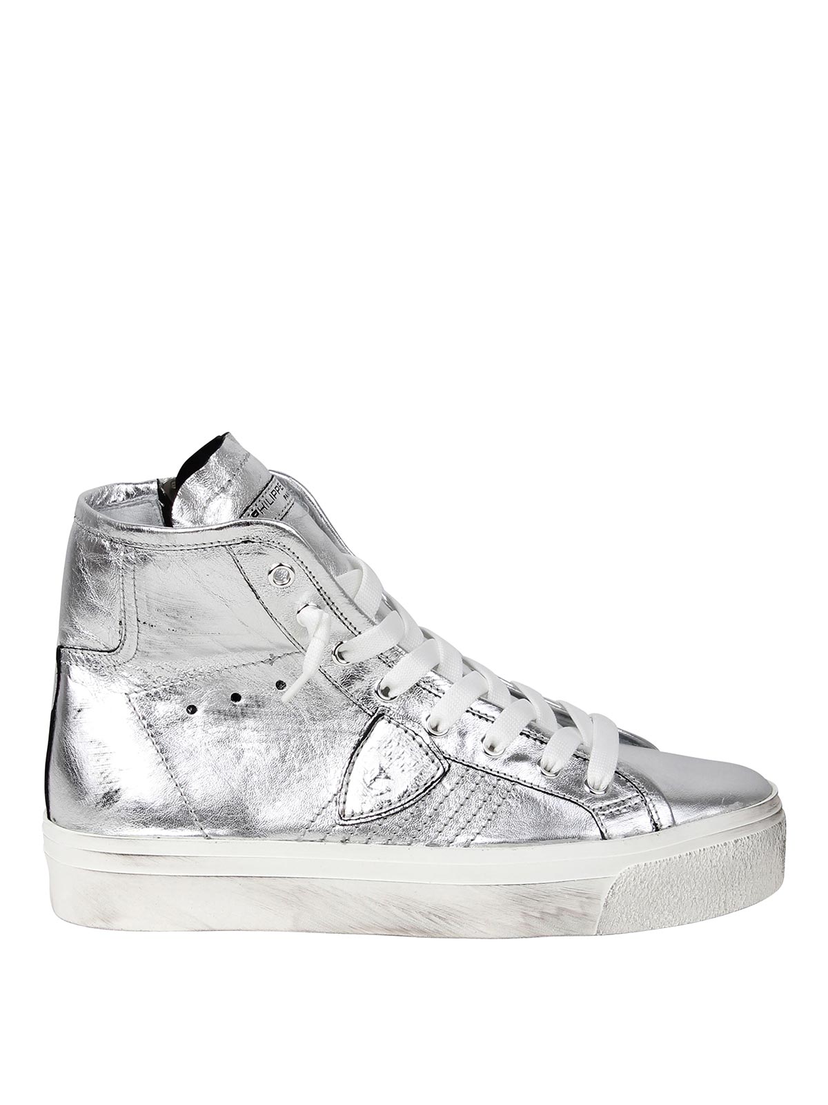Philippe Model Paris Haute High-top Trainers In Silver