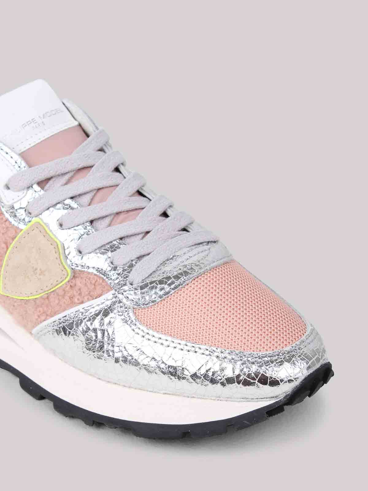 Shop Philippe Model Sneakers With Inserts In Pink